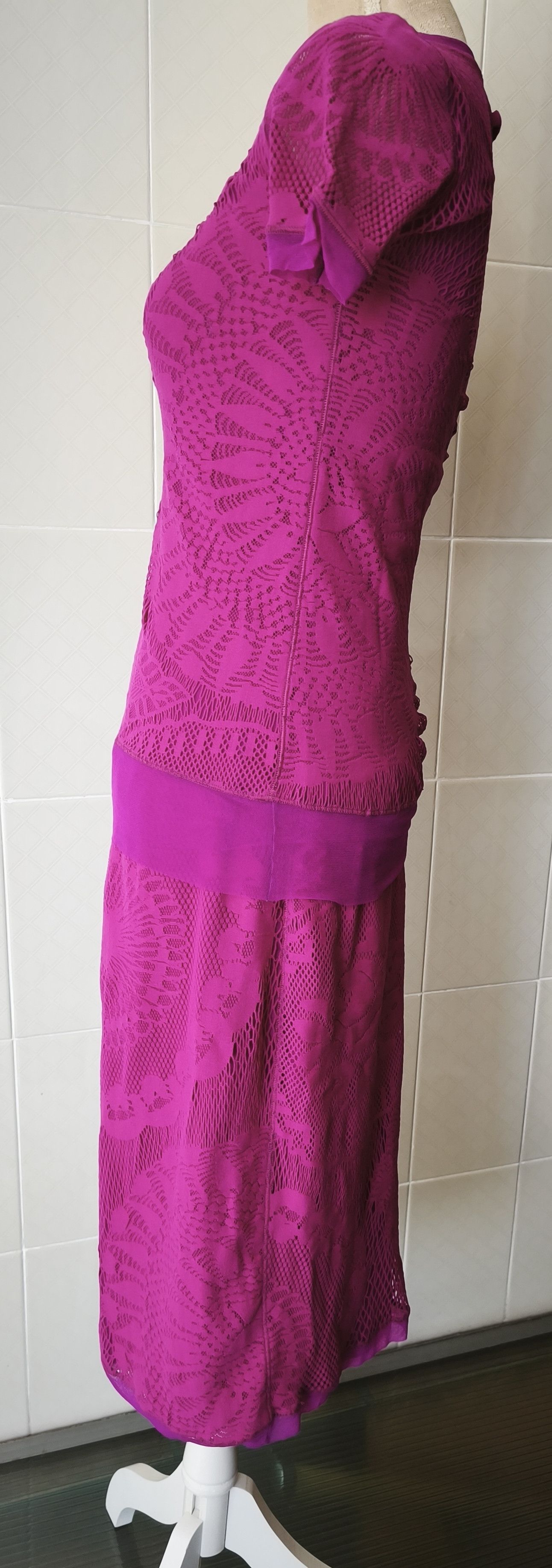 Jean Paul Gaultier SS 2008 - Lace and mesh - top and skirt Size M / US 6-8 / IT 42-44 - 6 Thumbnail