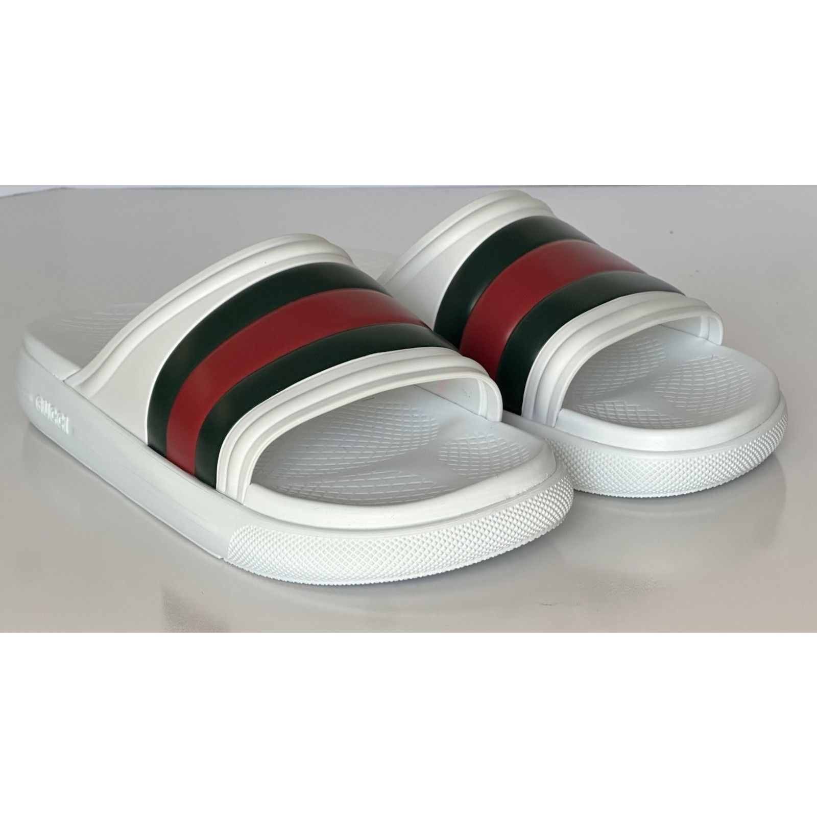 Gucci Gucci Men’s Rubber White/Green/Red Sandals 11.5 US 780286 Size US 11.5 / EU 44-45 - 1 Thumbnail