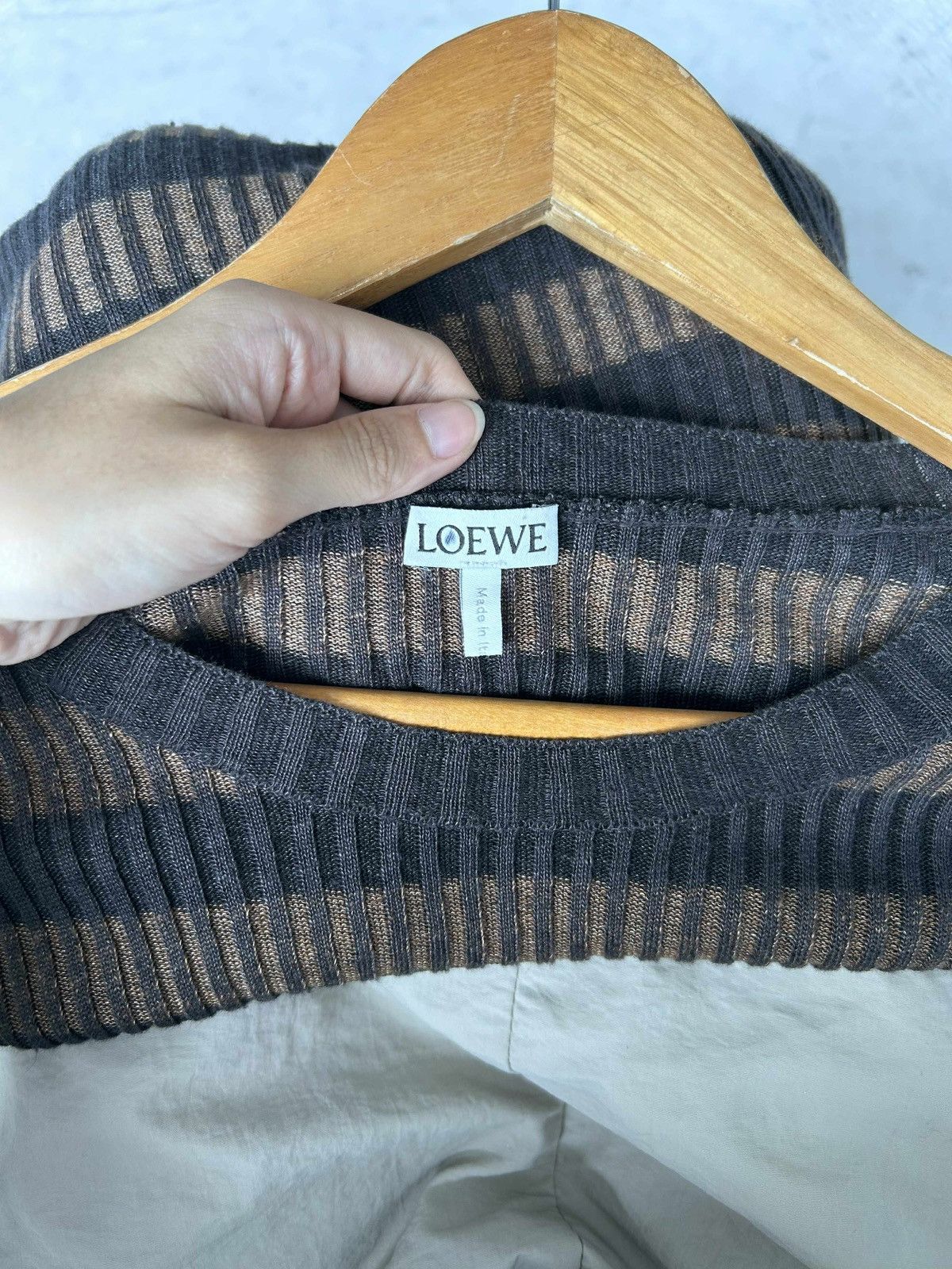 Loewe Loewe Side Slit Linen Striped Knit Size US M / EU 48-50 / 2 - 7 Thumbnail