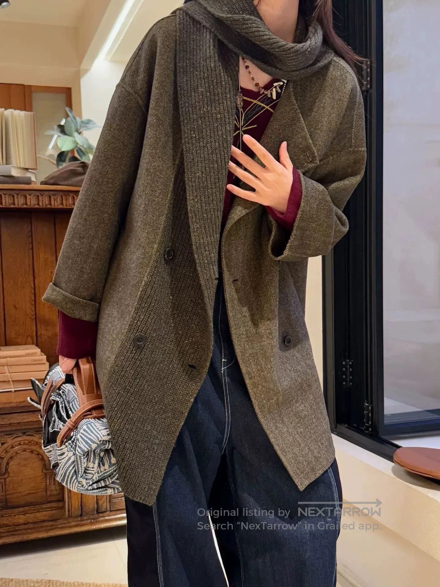 Other olive green wool double-sided coat. Size US M / EU 48-50 / 2 - 1 Thumbnail