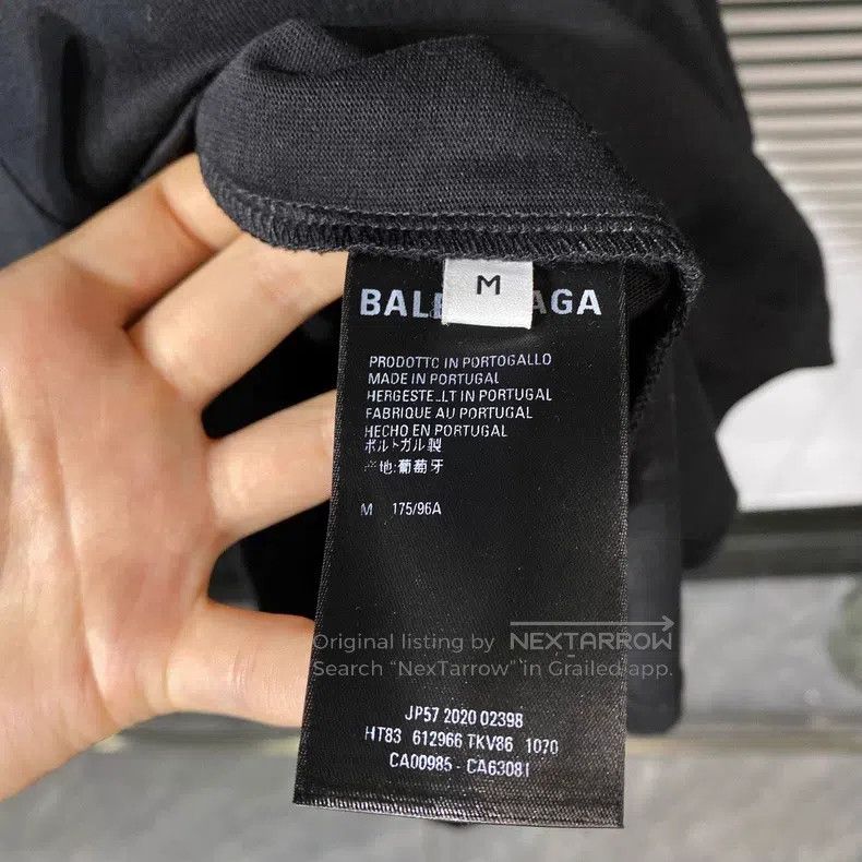 Balenciaga Balenciaga Short sleeve T-shirt with boomerang letter embr Size US M / EU 48-50 / 2 - 7 Thumbnail
