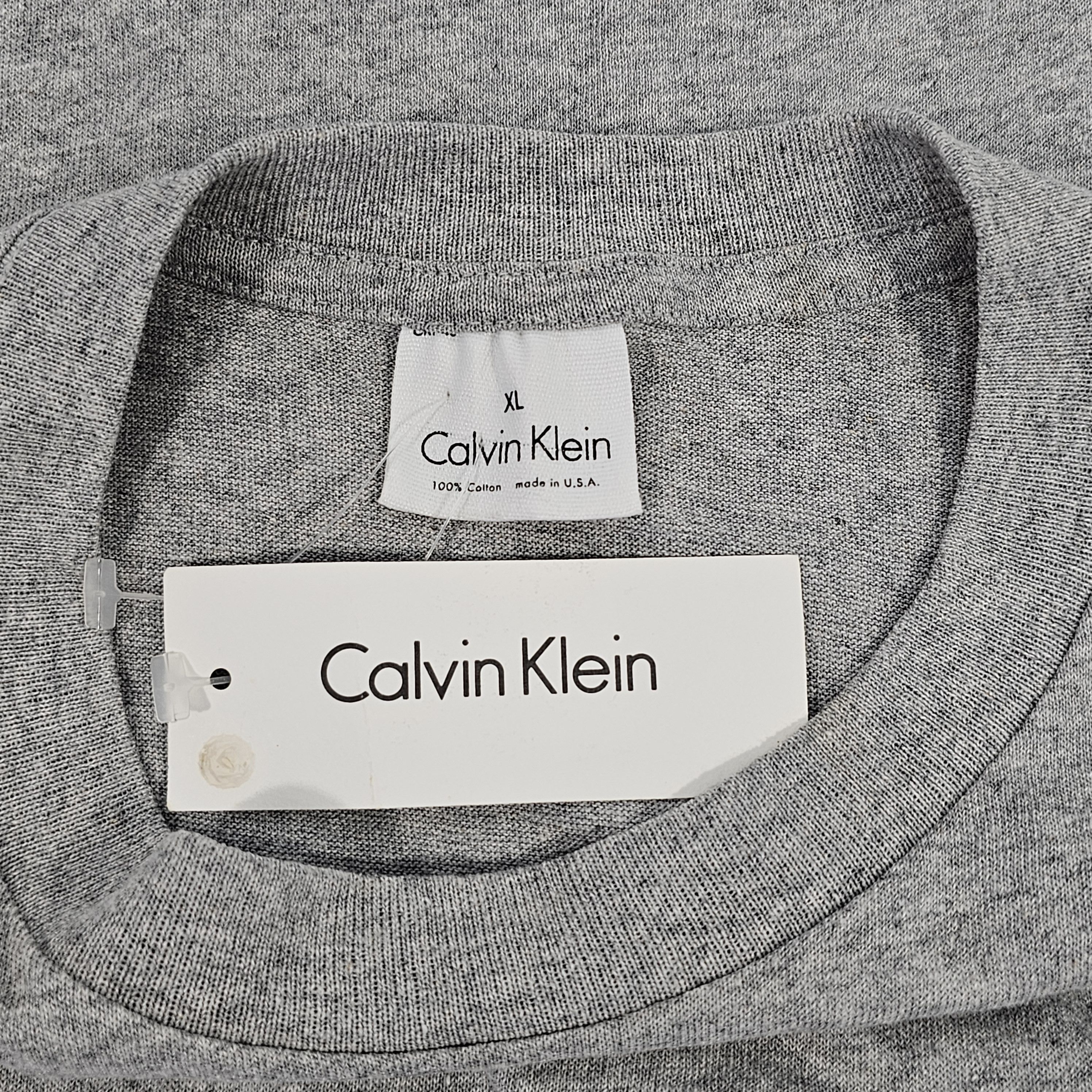 Calvin Klein Vintage Y2K Calvin Klein Logo Heather Gray Graphic T-Shirt Size US XL / EU 56 / 4 - 3 Thumbnail