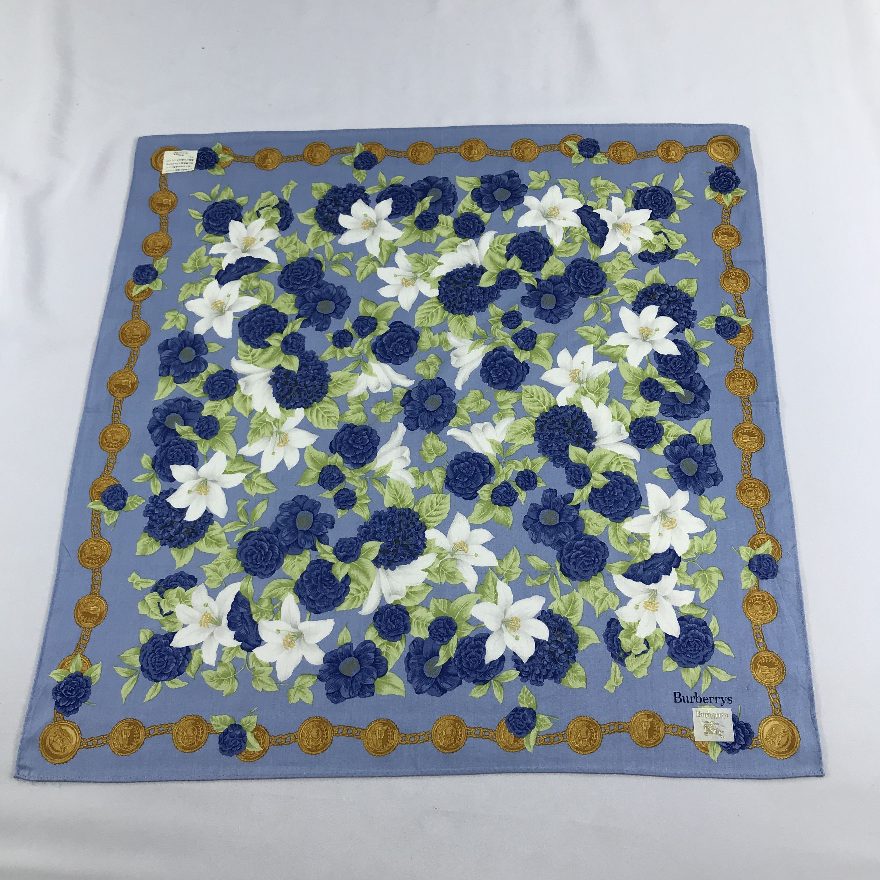 Burberry Burberrys Floral Handkerchief Neckerchief Bandana H761 Size ONE SIZE - 2 Thumbnail