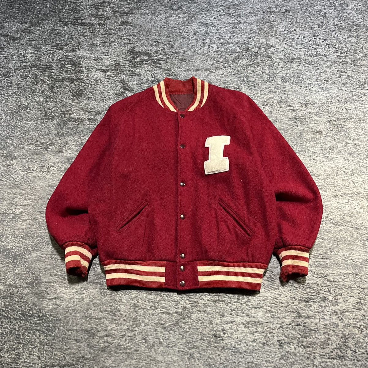 Vintage VINTAGE 1950s/1960s Wool Letterman Varsity Jacket Large Size US M / EU 48-50 / 2 - 1 Thumbnail