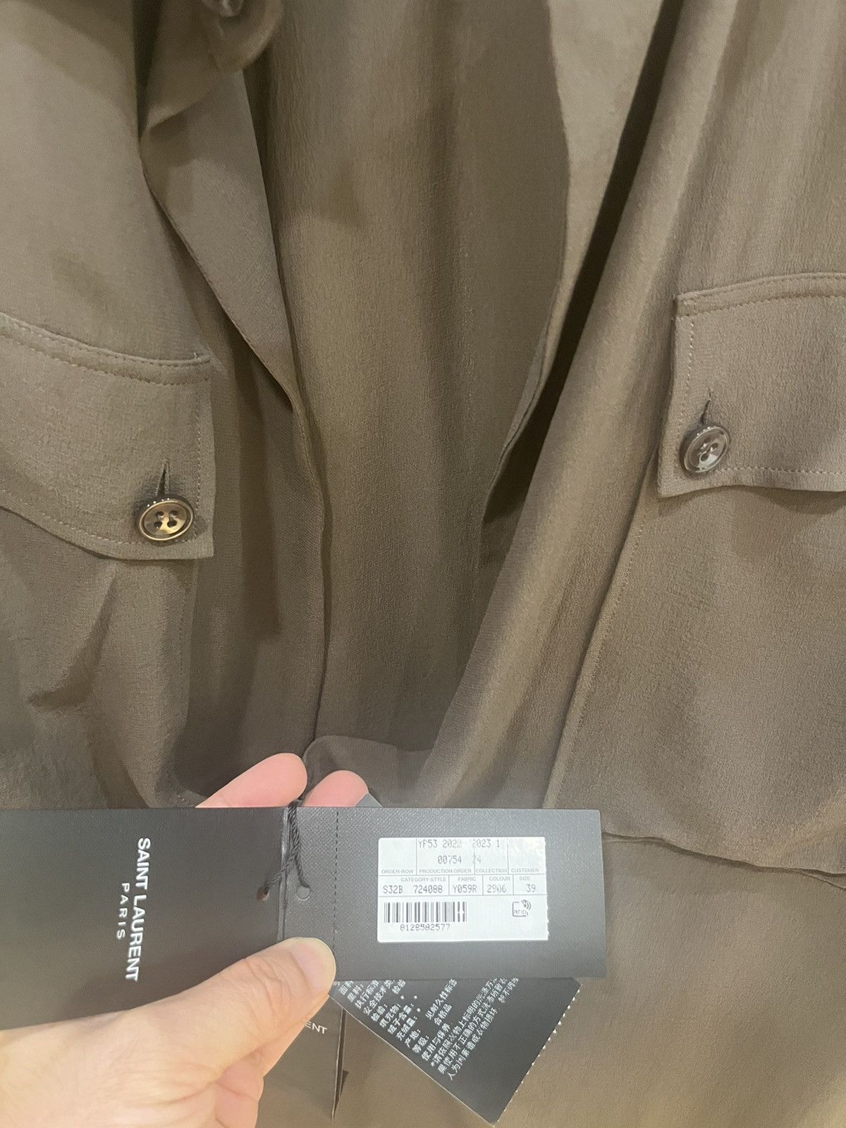 Saint Laurent Paris silk short sleeve shirt.collar size39 Size US M / EU 48-50 / 2 - 7 Thumbnail