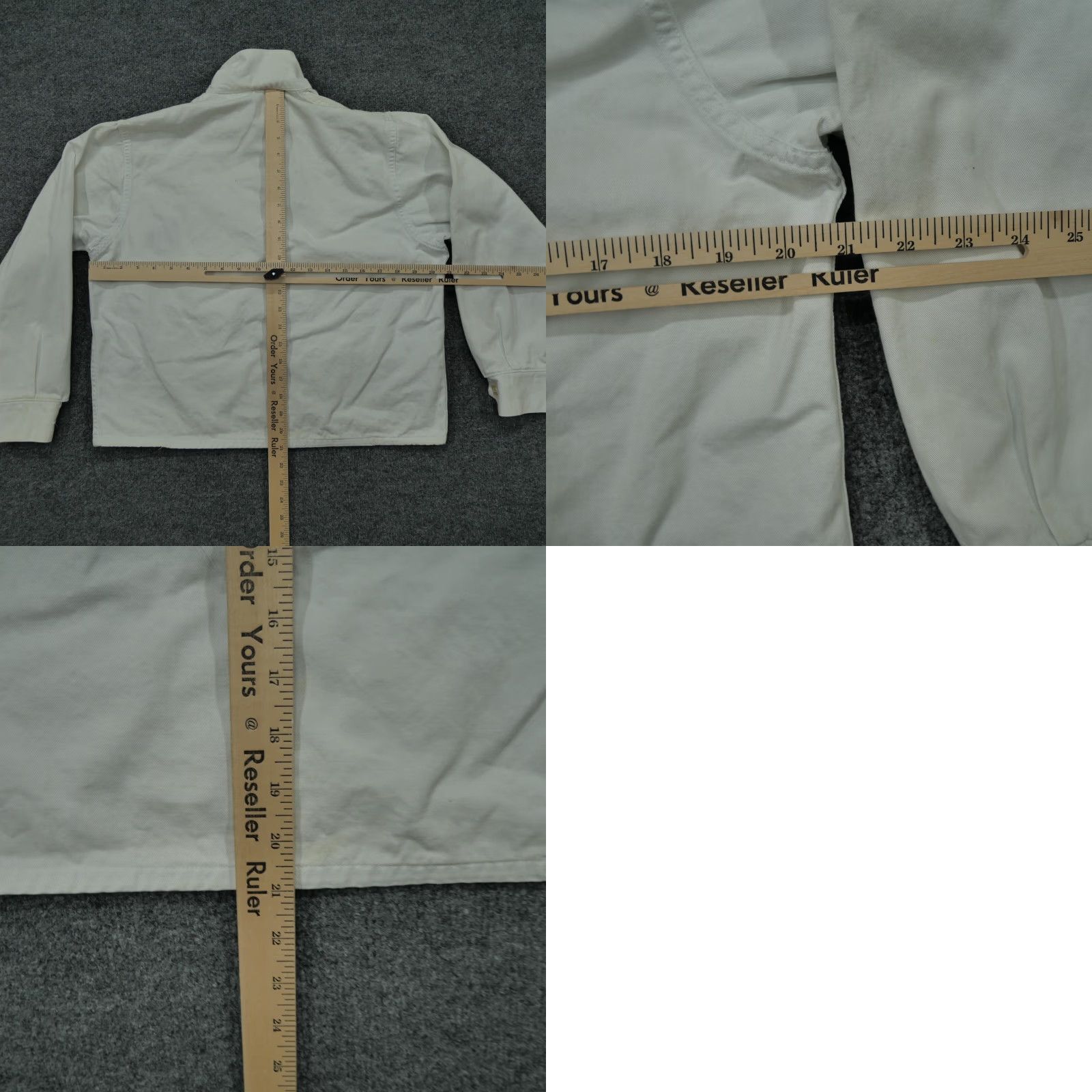 Delta VINTAGE Sigma Delta Theta Jacket Womens M White Canvas Zip Size M / US 6-8 / IT 42-44 - 9 Thumbnail