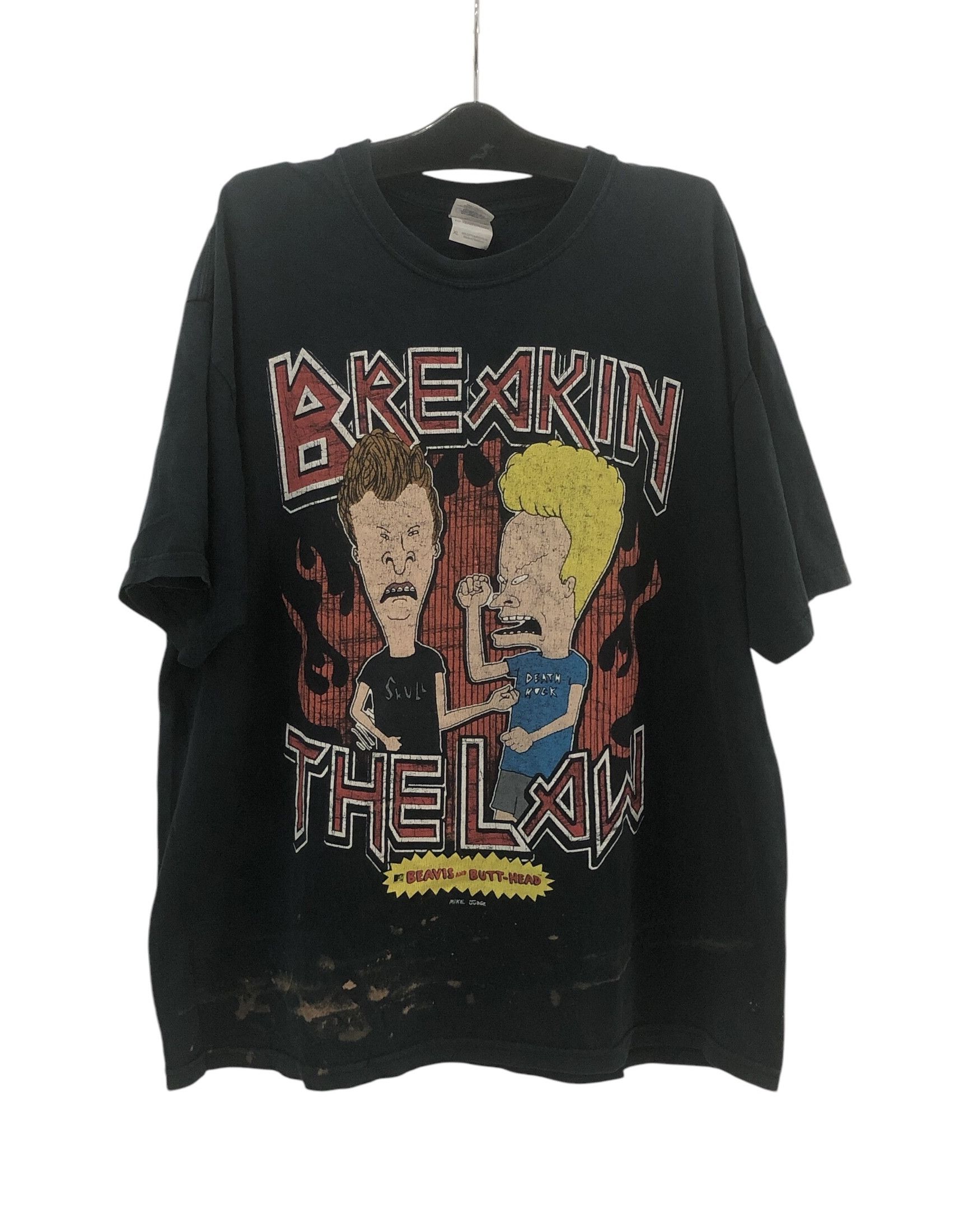 Cartoon Network × Mtv × Vintage Vintage Worn MTV Beavis And Butt-Head T-shirts Size US XL / EU 56 / 4 - 1 Thumbnail