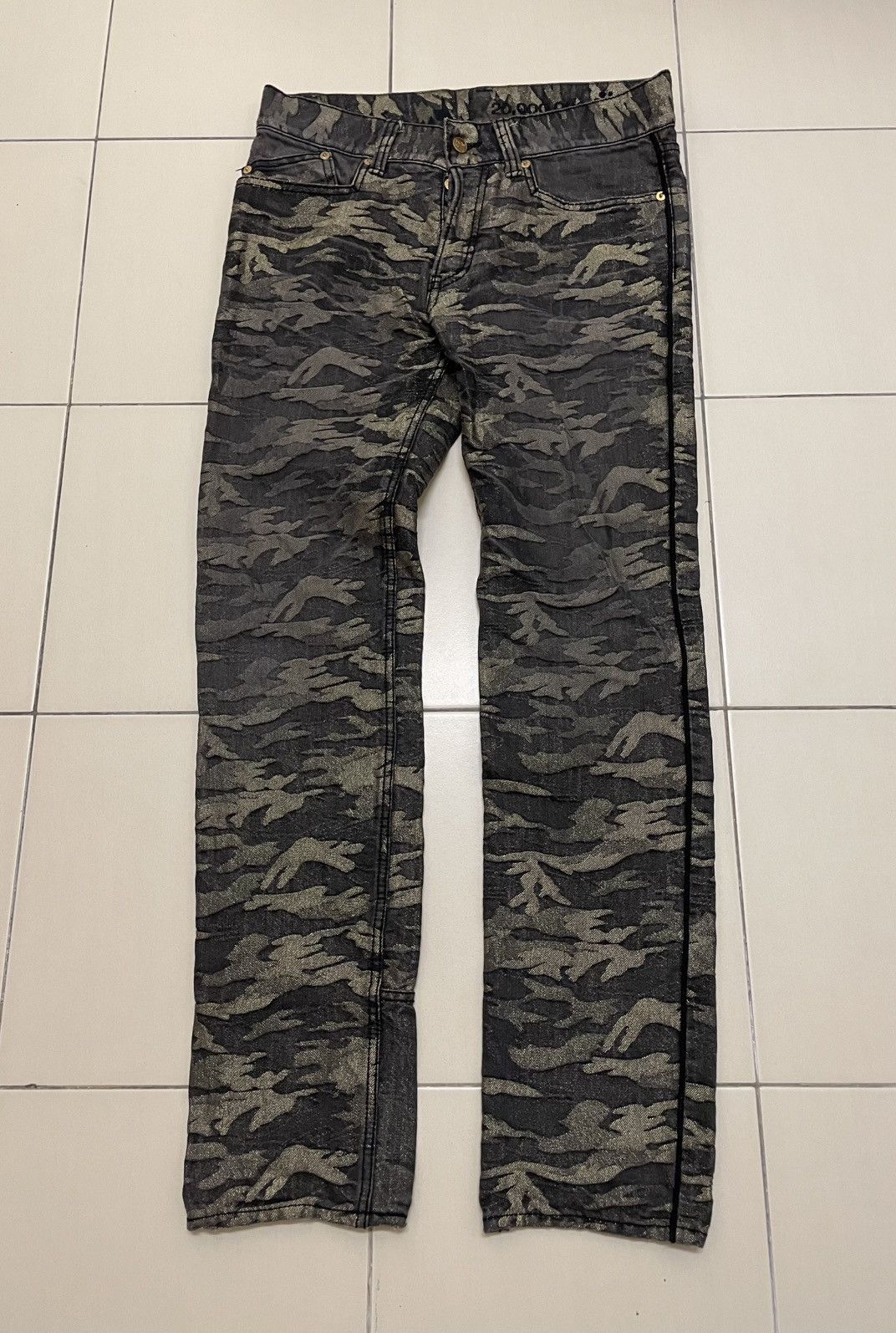 Japanese Brand 20MF 20,000,000 Fragments 'TroisO' Golden Tiger Stripe Jeans Size US 32 / EU 48 - 1 Thumbnail