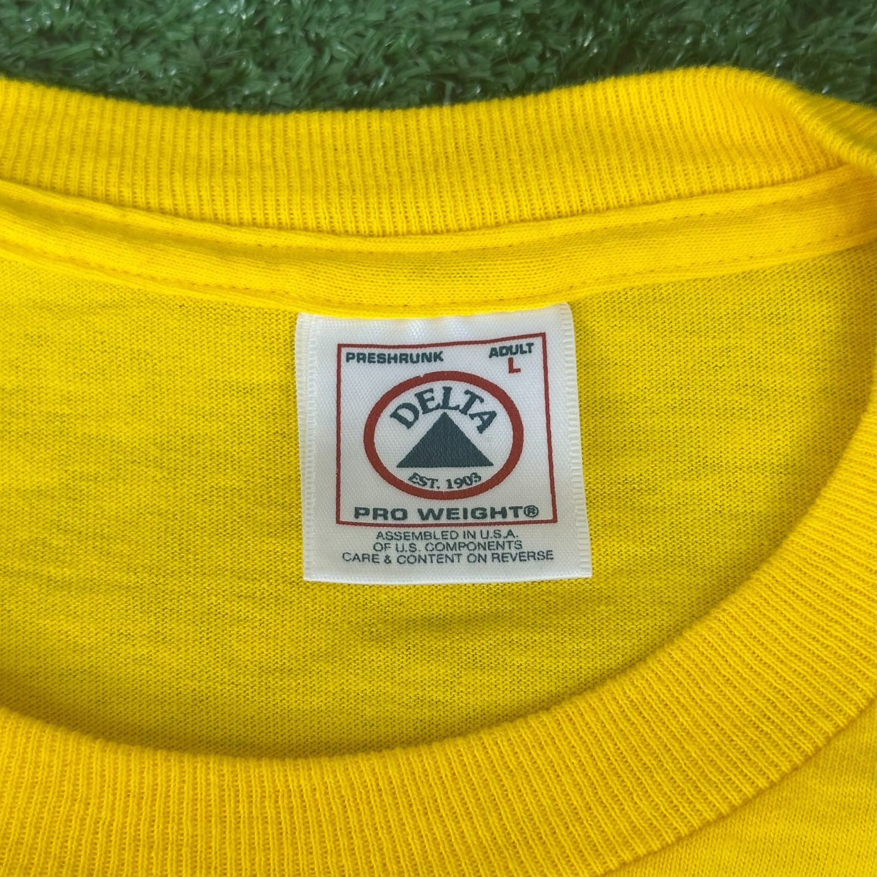Delta Vintage 90s Easy Spirit Comfort Sale T-Shirt Bright Yellow P Size US L / EU 52-54 / 3 - 3 Thumbnail
