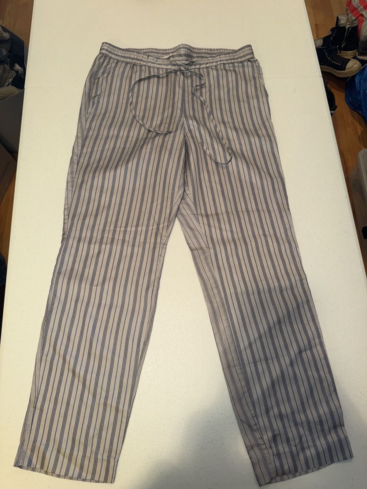 6397 6397 Silver and Blue Striped Silk Pants Size 26" / US 2 / IT 38 - 1 Thumbnail