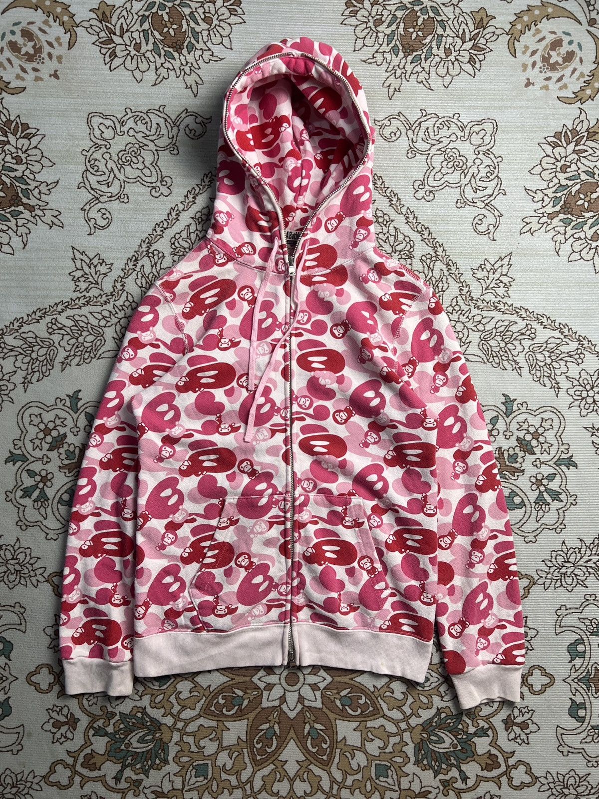 ☆大幅SALE☆BAPE MILO ABC camo Pink パーカー Bape OG Bape Baby Milo Pink Camou Full Zip Hoodie | Grailed