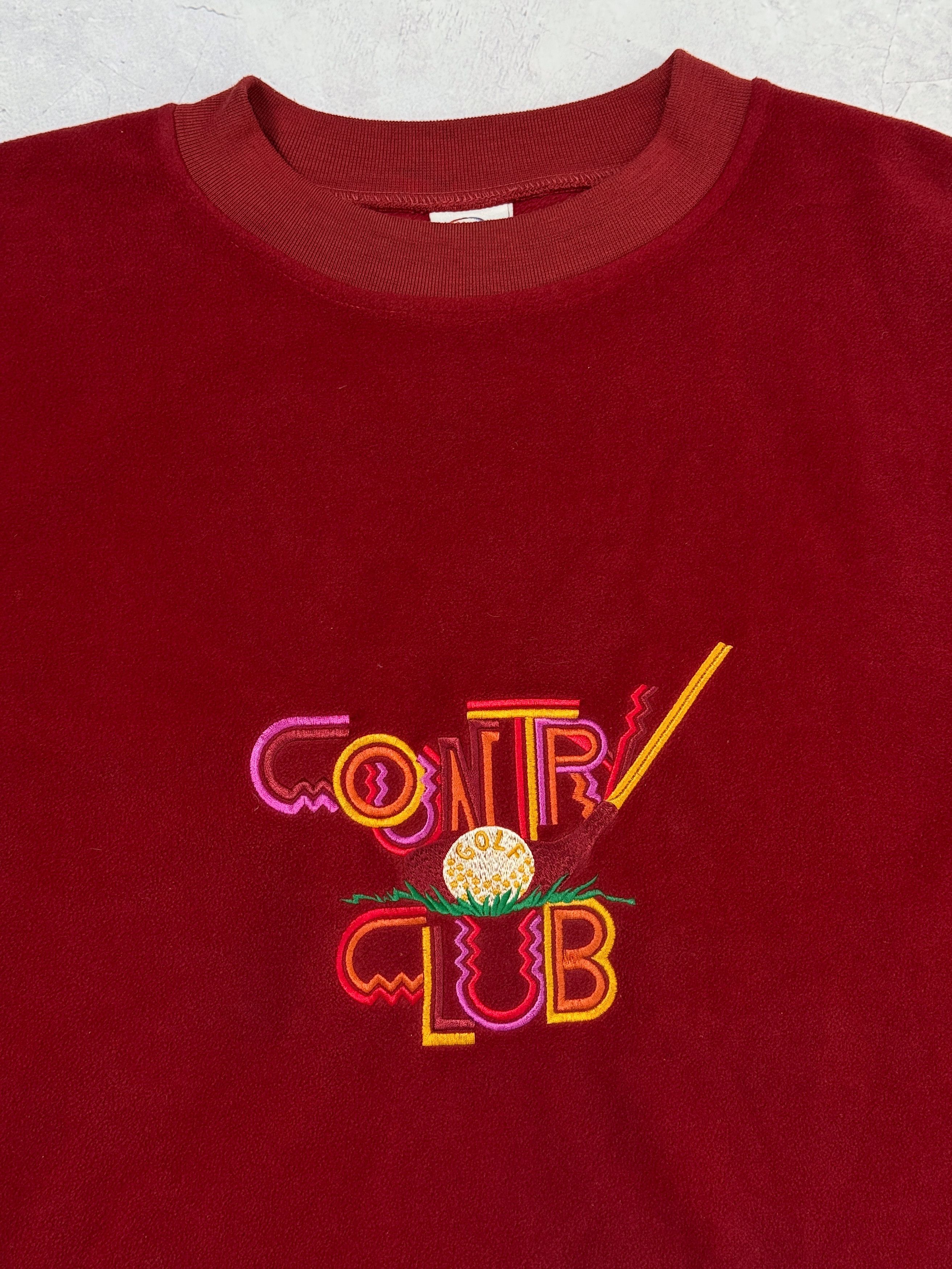 Bogner Vintage Bogner Sweatshirt Fleece Country Golf Club Burgundy Size US XL / EU 56 / 4 - 6 Thumbnail