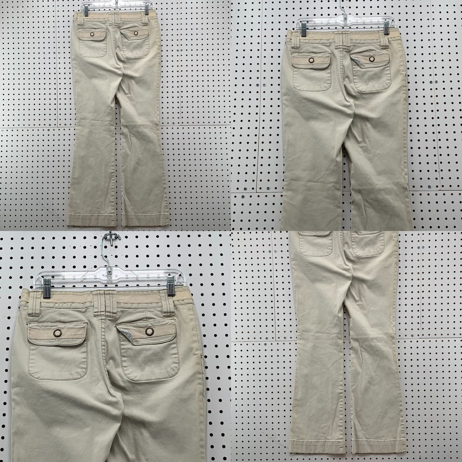 Mossimo VINTAGE Mossimo Stretch Pants Beige Flared Women’s Size 9 30x31 Size 30" / US 8 / IT 44 - 8 Thumbnail