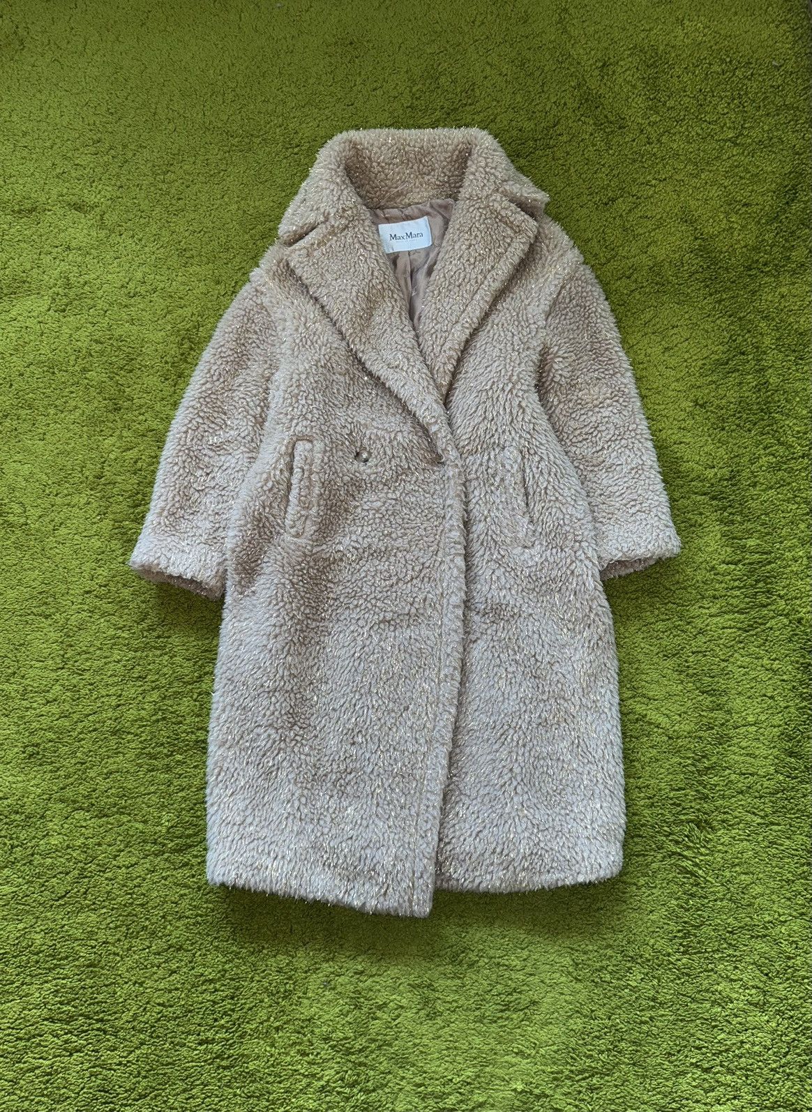 Designer × Max Mara × Weekend Max Mara Max Mara A/W 2019 camel wool blend teddy bear style coat Size S / US 4 / IT 40 - 1 Thumbnail