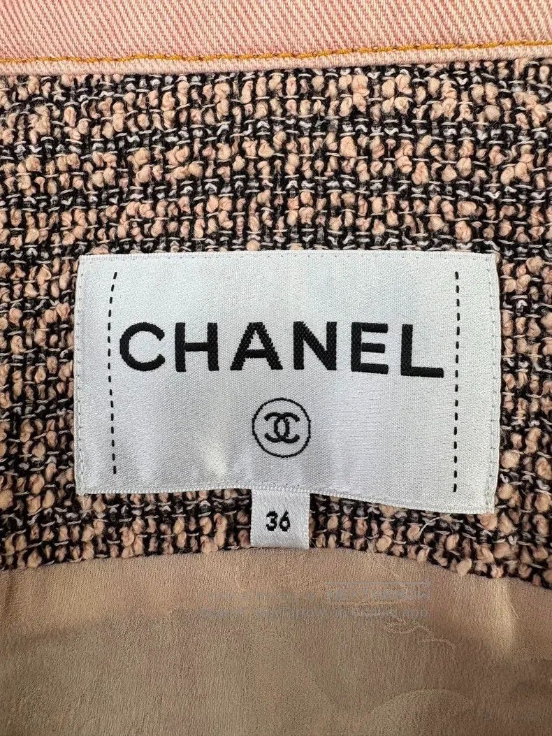 Chanel Chanel Pink tweed stitched denim jacket Size XS / US 0-2 / IT 36-38 - 5 Thumbnail
