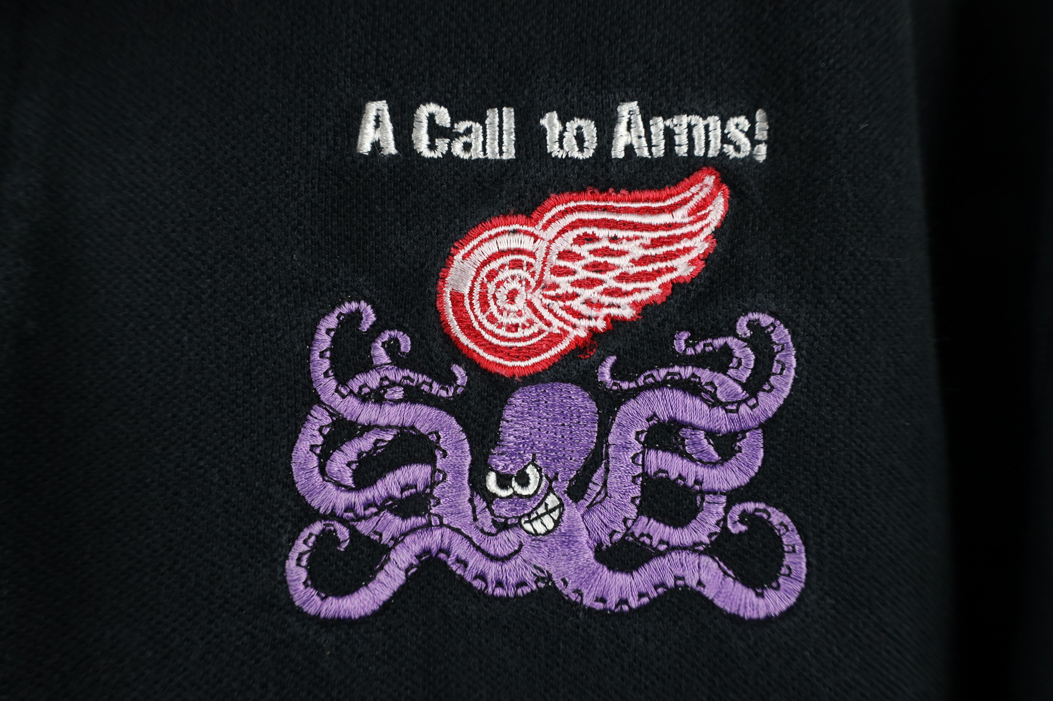 Vintage Vintage 90s To Arms Octopus Detroit Red Wings Hockey Polo Size US XL / EU 56 / 4 - 4 Thumbnail
