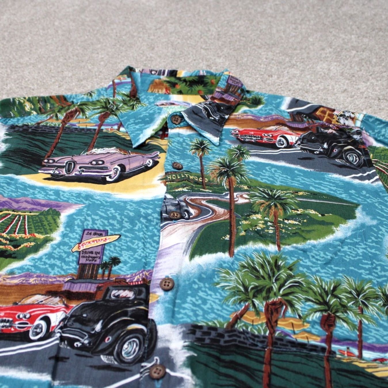 Reyn Spooner Reyn Spooner Hawaiian Shirt Mens XL Button-Up Short Sleeve Blue 100% Rayon Floral Slip-On Party/Cocktail All Seasons Breathable Pockets Vintage: No Size US XL / EU 56 / 4 - 4 Thumbnail
