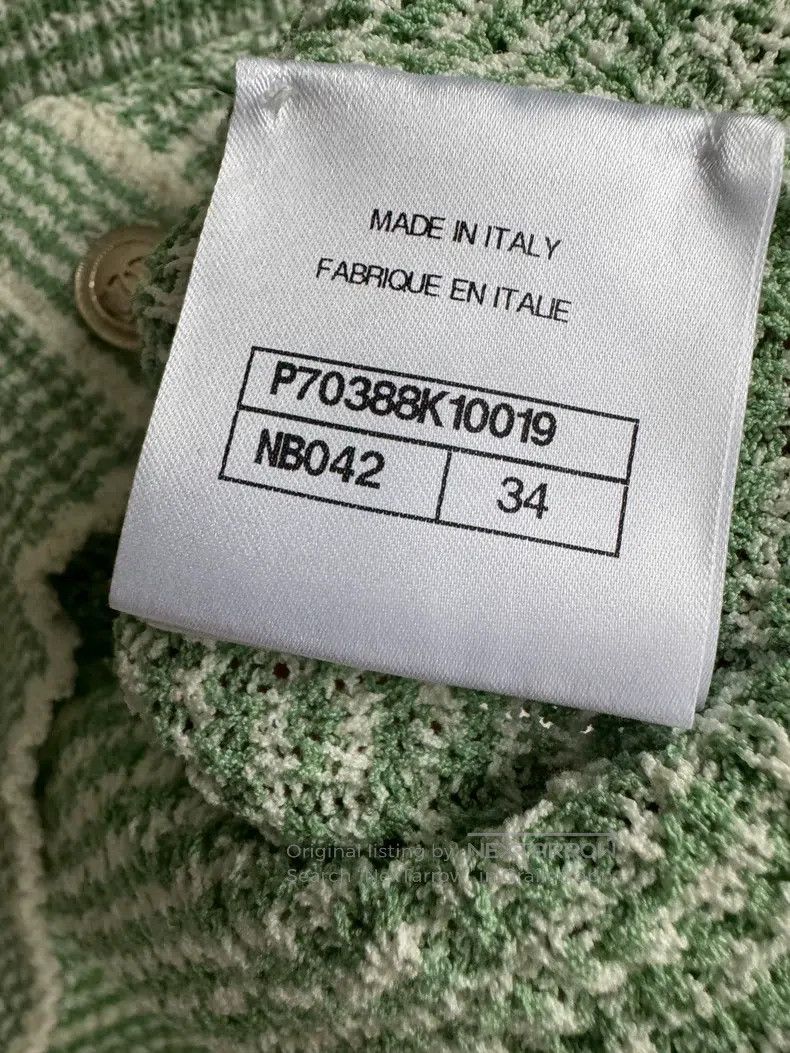 Chanel Chanel 21C light green knitted cardigan coat Size XXS / US 00 / IT 34 - 6 Thumbnail