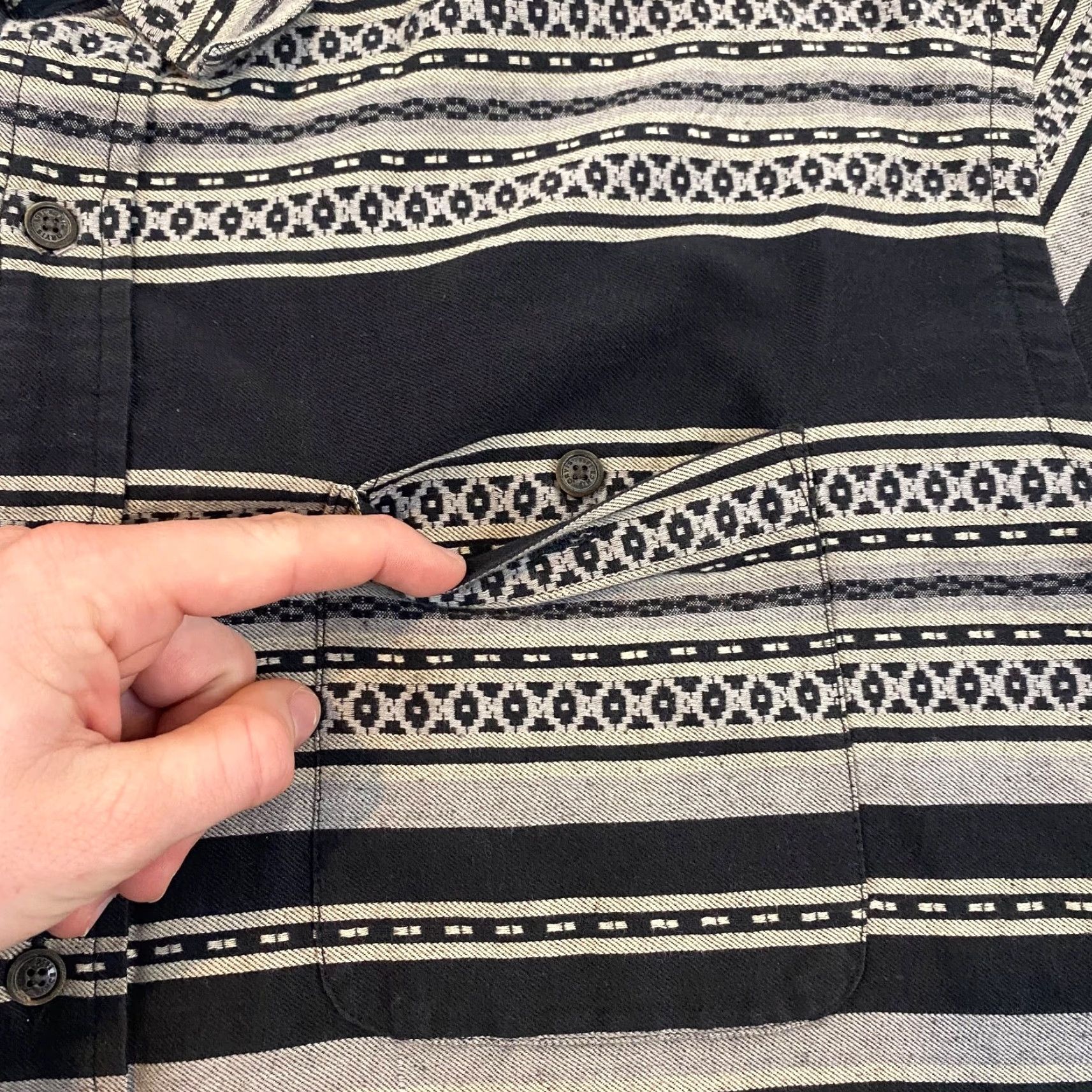 Orvis ORVIS Shirt 2XL Mens Brown Black Stripe Southwestern Button Up Short Sleeve Hike Size US XXL / EU 58 / 5 - 5 Thumbnail