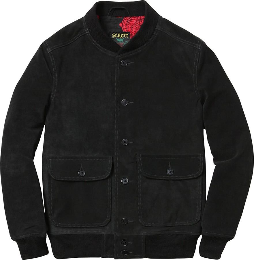 Schott × Supreme Supreme x Schott SS14 Suede Paisley Bomber Jacket Size US L / EU 52-54 / 3 - 2 Thumbnail