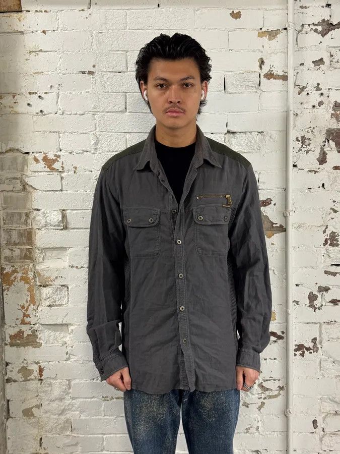 Dolce & Gabbana AW2003 Dolce & Gabbana Grey & Green Military Cargo Jacket Size US L / EU 52-54 / 3 - 2 Thumbnail
