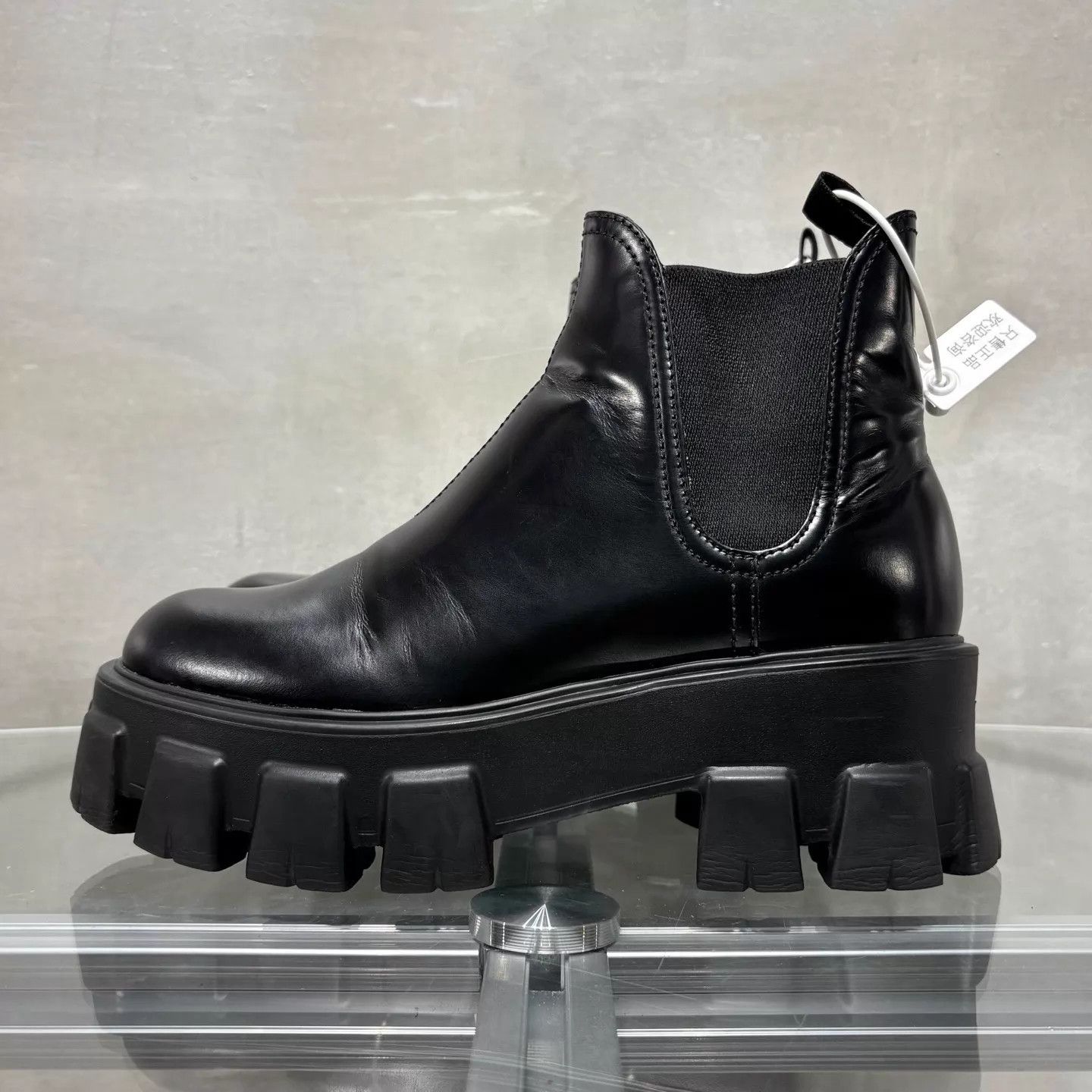 Prada PRADA Women's Black Chelsea Boots Size 37 Size US 6.5 / IT 36.5 - 3 Thumbnail