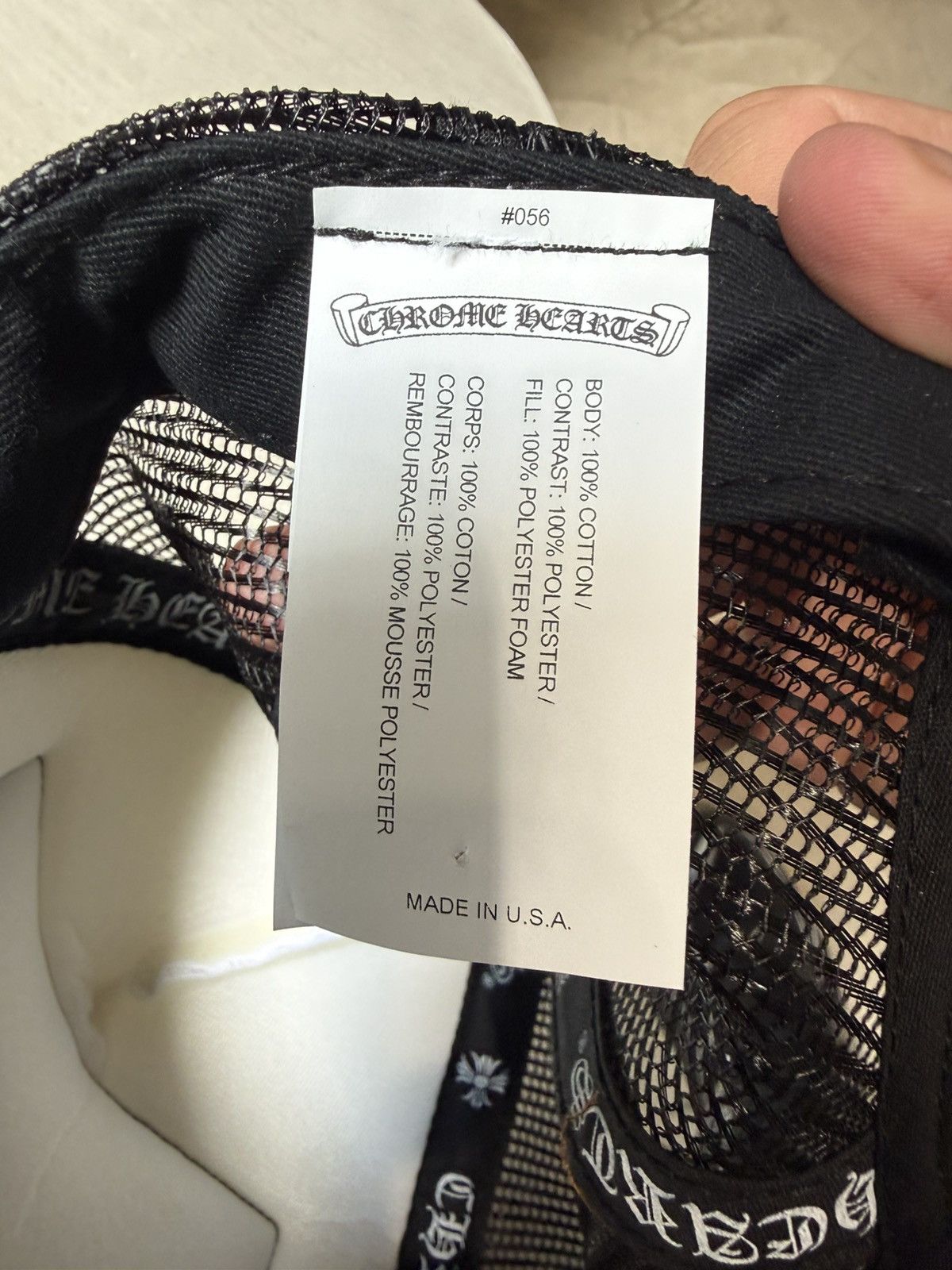Chrome Hearts Chrome Hearts FUCK Hollywood Trucker Hat Black/White Size ONE SIZE - 4 Thumbnail