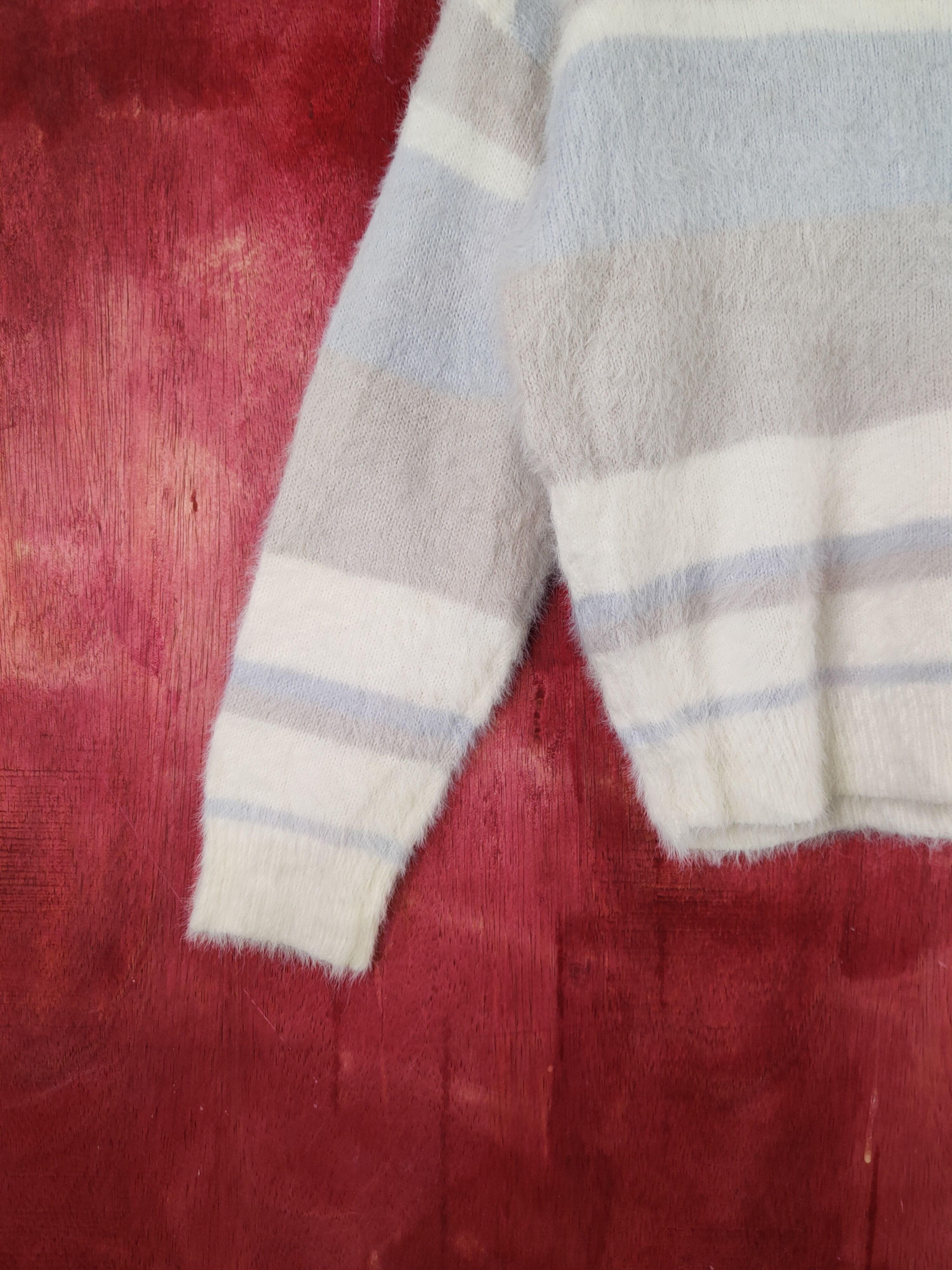 Japanese Brand × Vintage Ingni Cream Shag Shaggy Fur Mohair Knitwear #S1910 Size M / US 6-8 / IT 42-44 - 4 Thumbnail