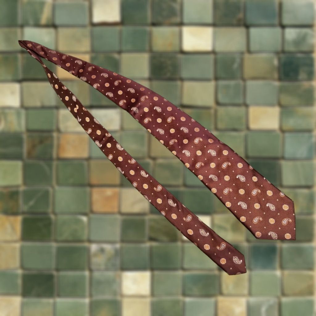 Ermenegildo Zegna Ermenegildo Zegna Silk Tie Maroon Paisley 100% Seta Soie Made in Italy, Men, Tie, Classic Paisley, One Size, Red, Designer, Italy, All Seasons Size ONE SIZE - 1 Thumbnail