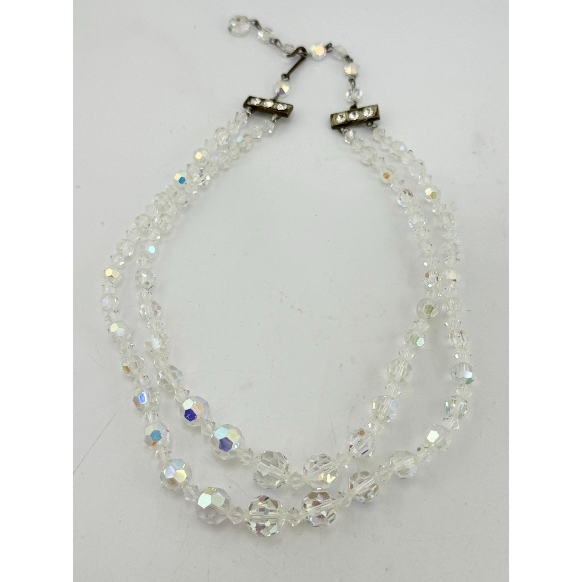 Vintage Vintage double strand crystal rhinestone necklace Size ONE SIZE - 3 Thumbnail
