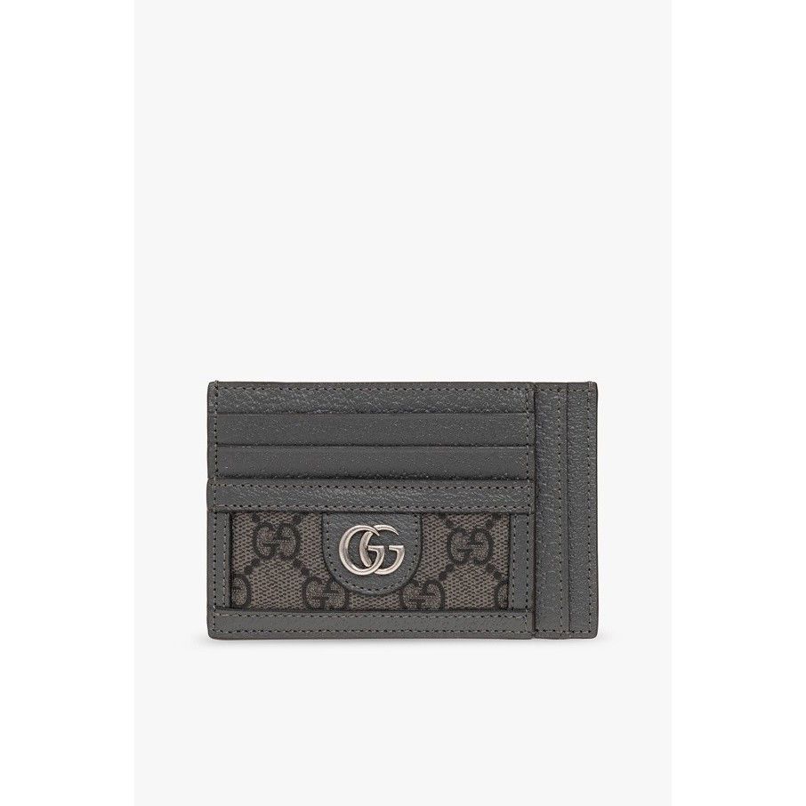 Gucci GUCCI Monogram Card Case Gray Ebony New & Authentic Size ONE SIZE - 1 Thumbnail
