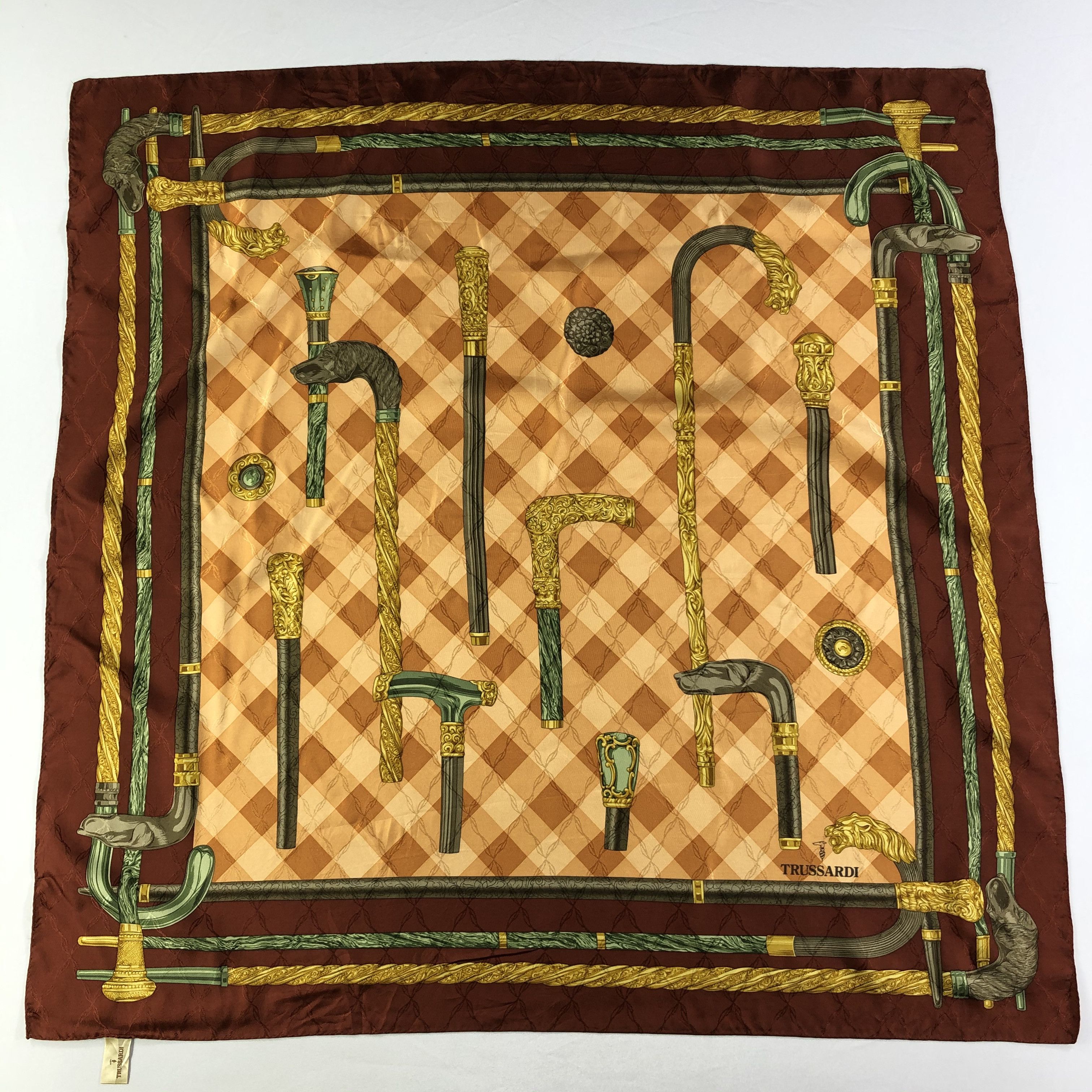 Trussardi Vintage Trussardi Silk Scarf Size ONE SIZE - 2 Thumbnail