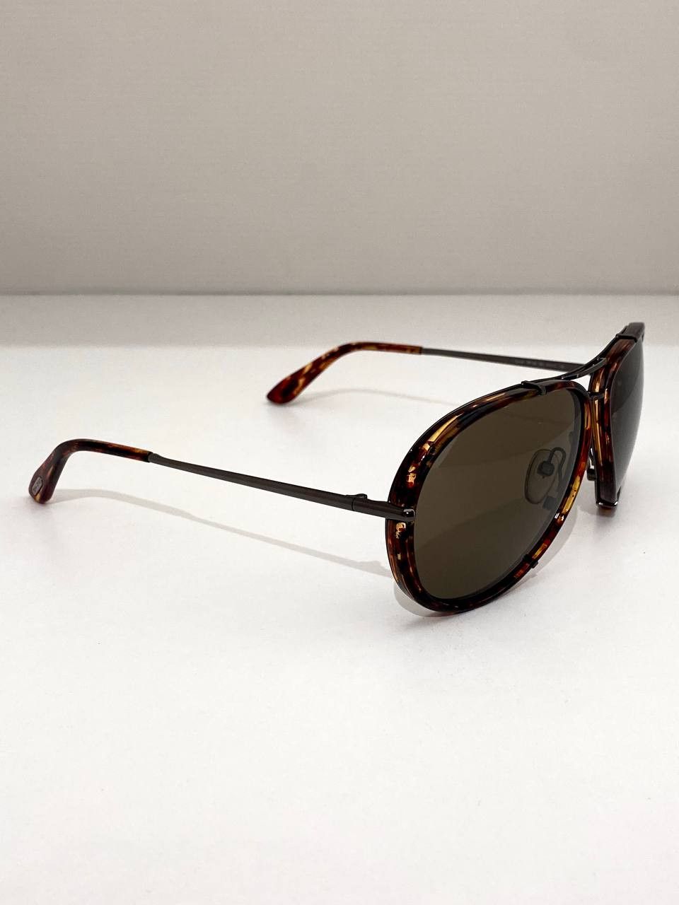 Tom Ford Tom Ford Cyrille Havana Aviator Pilot Vintage TF Sunglasses Size ONE SIZE - 6 Thumbnail