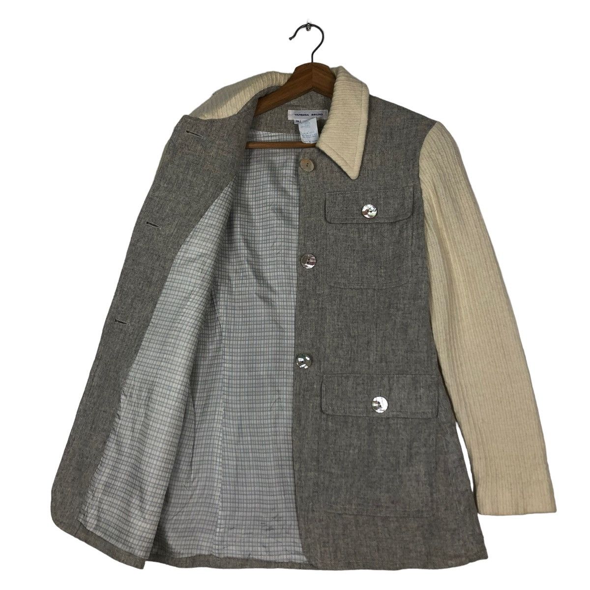 Vintage 🔥VINTAGE BUTTON JACKET CARDIGAN SLEEVE VANESSA BRUNO Size S / US 4 / IT 40 - 11 Thumbnail