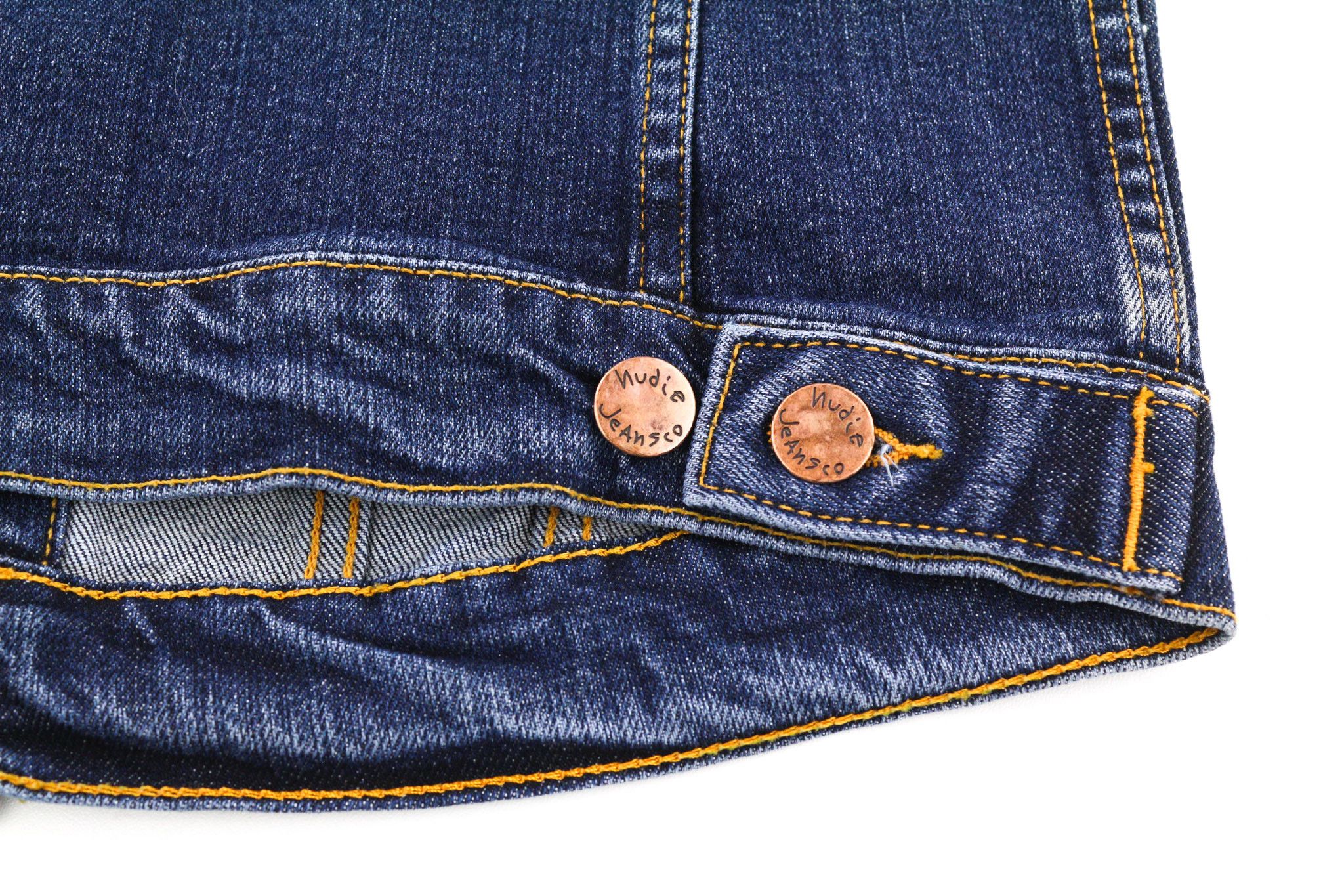 Nudie Jeans PERRY XS Excellent Blue Washed Logo Denim Jacket 81952 Size US XS / EU 42 / 0 - 7 Thumbnail