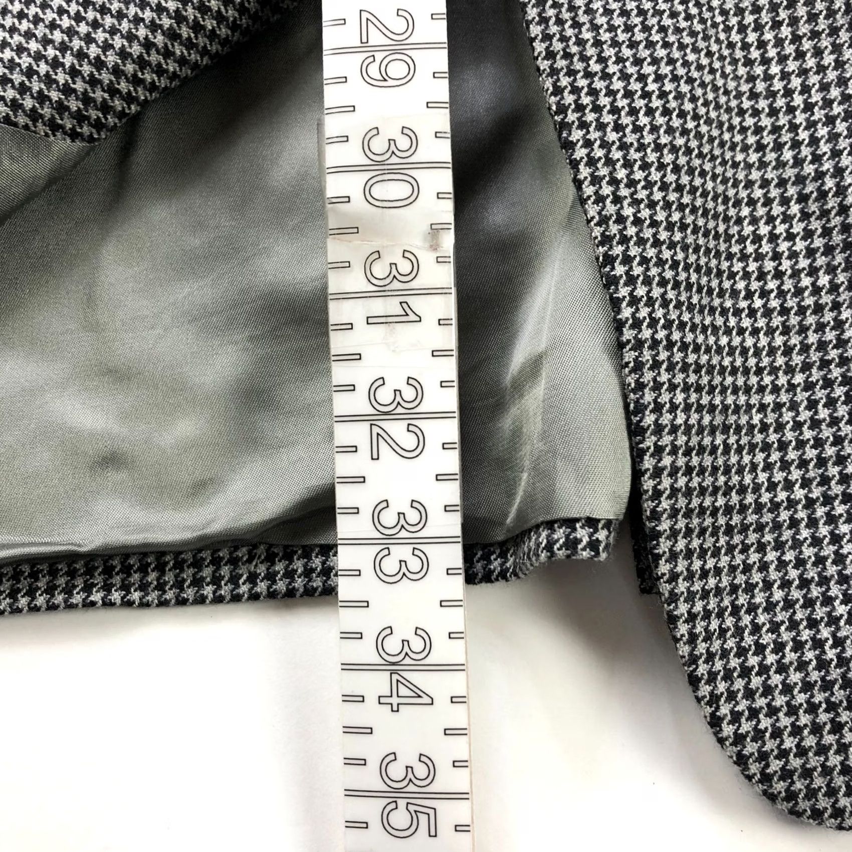 Hart Schaffner Marx Hart Schaffner Marx Jacket Mens 46 Black Long Wool Sport Coat Houndstooth And Gray Size US S / EU 44-46 / 1 - 4 Thumbnail