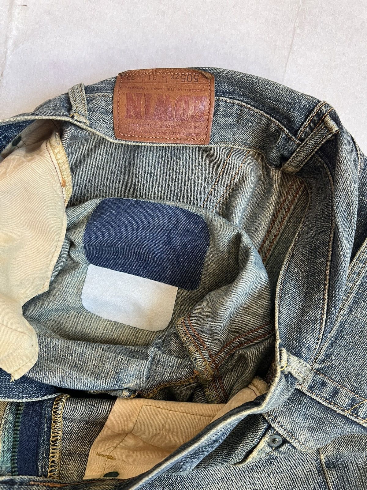 Edwin × Vintage Dirty Edwin 505zx Selvedge Distressed Denim Size US 32 / EU 48 - 13 Thumbnail