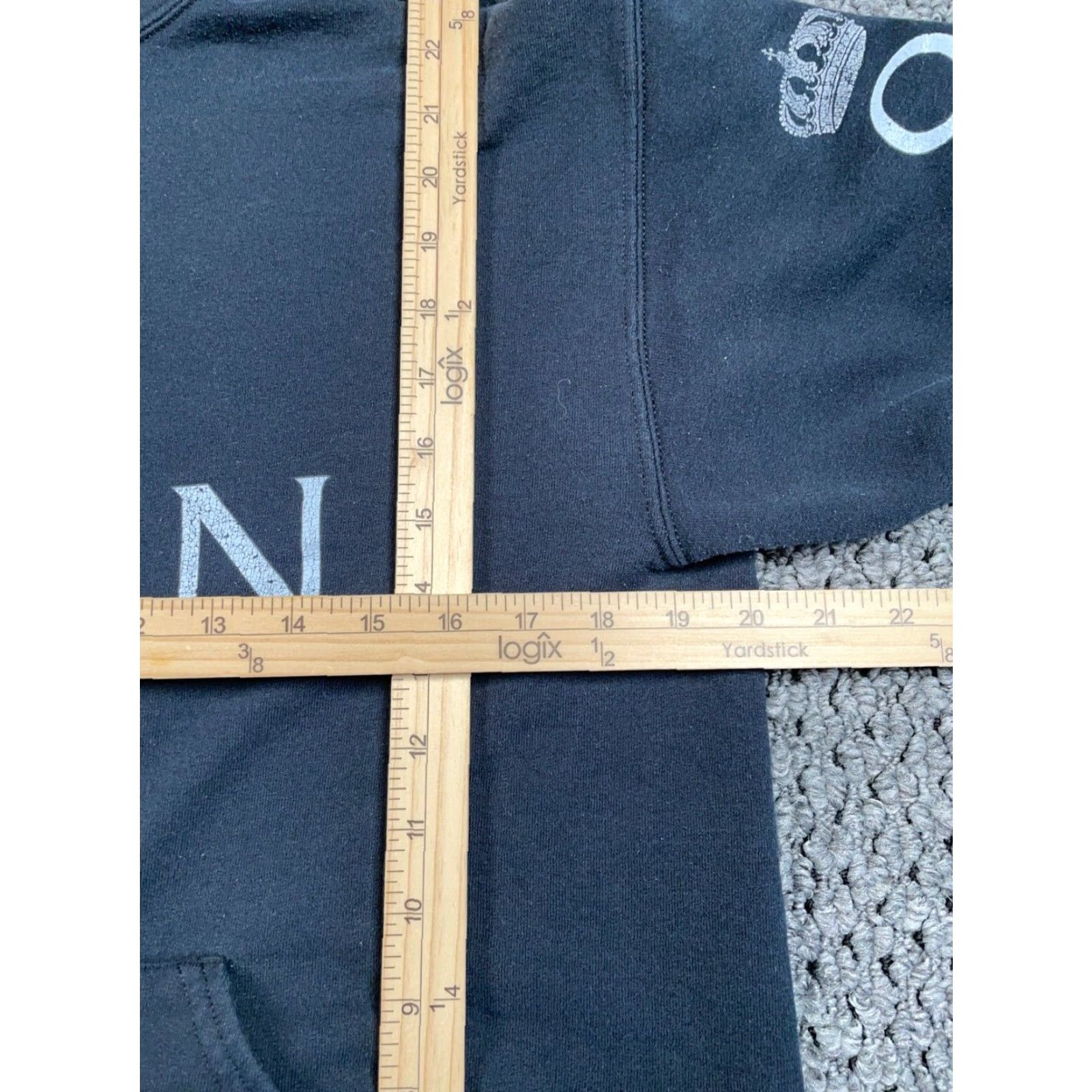 Jerzees VINTAGE Queen Logo Print Hoodie Adult Medium Black Jerzees Sweatshirt 90s Rock Mens Size US M / EU 48-50 / 2 - 5 Thumbnail