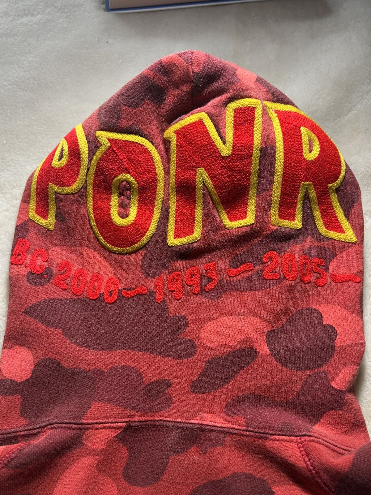 Bape BAPE PONR RED CAMO SHARK ZIP HOODIE MENS (M) Size US M / EU 48-50 / 2 - 3 Thumbnail