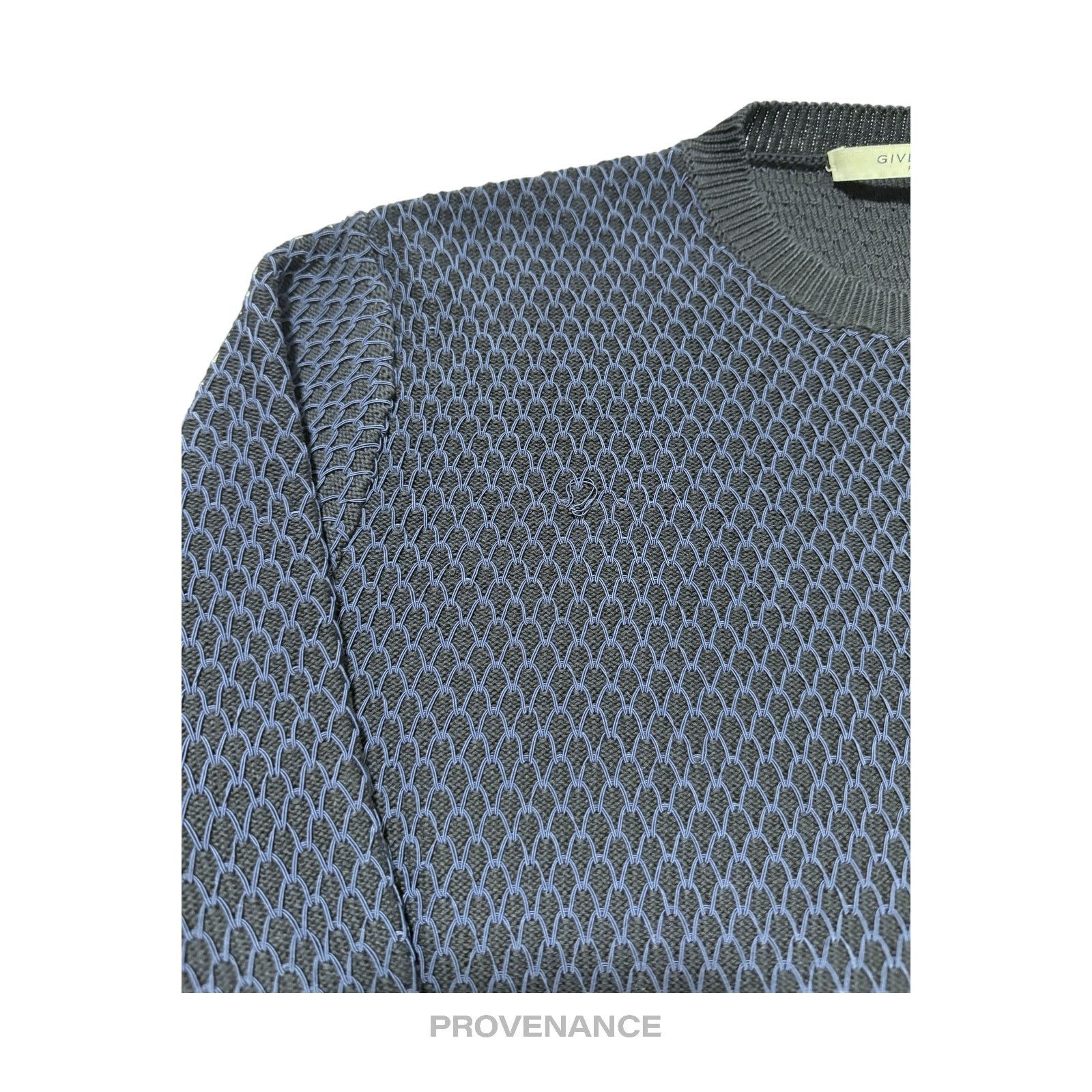 Givenchy 🔴 Givenchy Basketball Net Crewneck Sweater - Navy Blue XS Size US XS / EU 42 / 0 - 4 Thumbnail