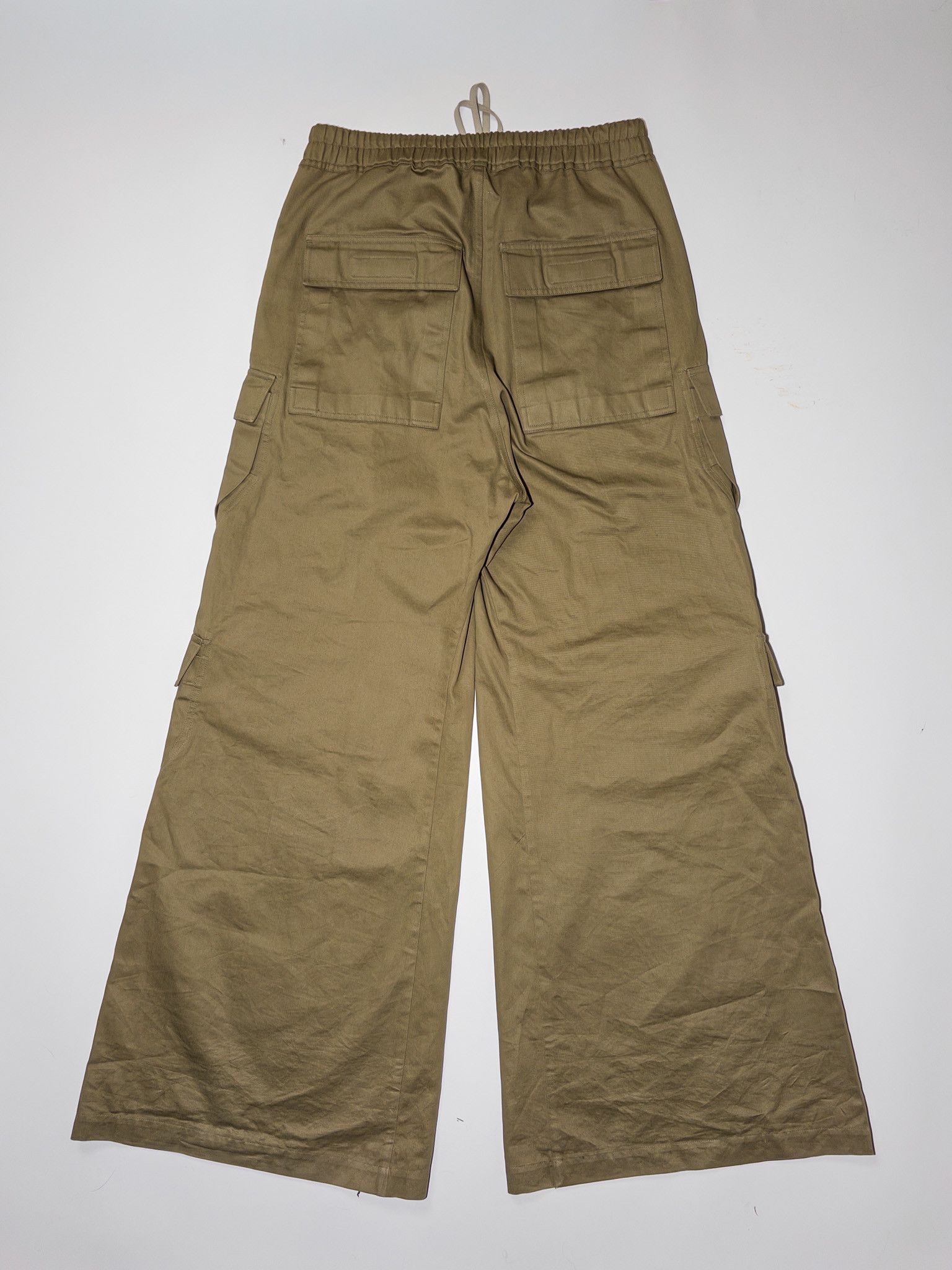 Rick Owens Drkshdw Rick Owens DRKSHDW Khaki Double Jumbo Belas Cargo Pants Size US 32 / EU 48 - 2 Thumbnail