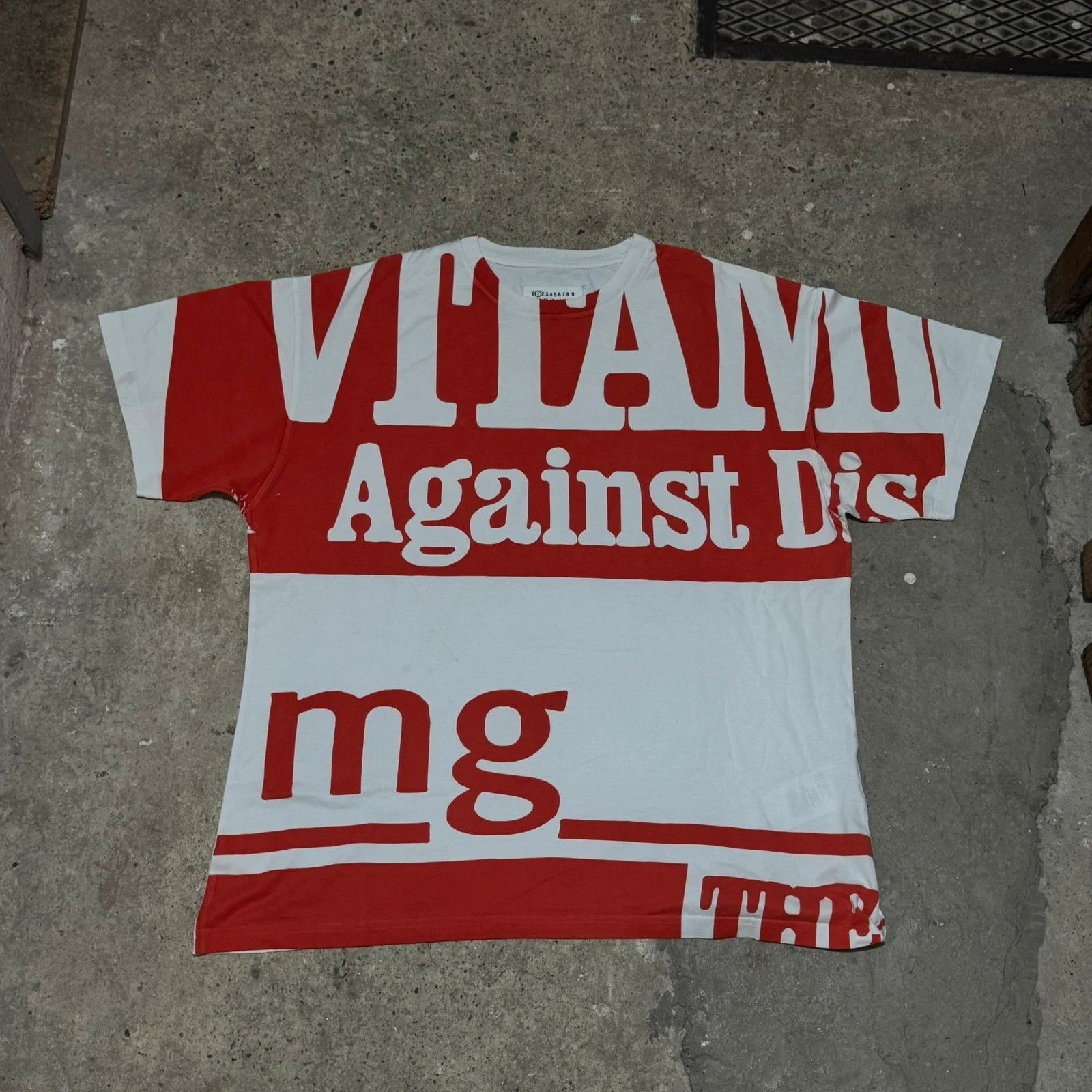 Maison Margiela S/S 18 Maison Margiela “Vitamins” boxy t-shirt Size US M / EU 48-50 / 2 - 1 Thumbnail