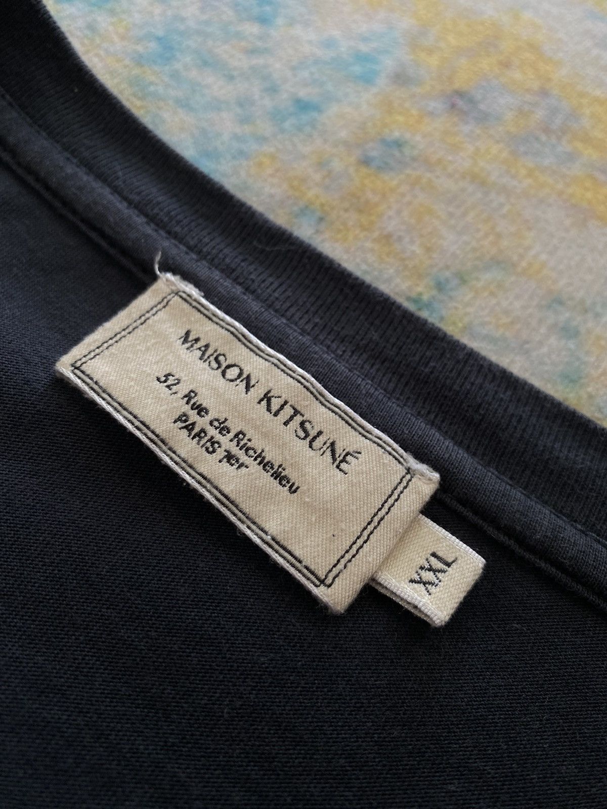 Japanese Brand × Maison Kitsune Maison Kitsune Double Fox Head T Shirt Black Size US XXL / EU 58 / 5 - 3 Thumbnail