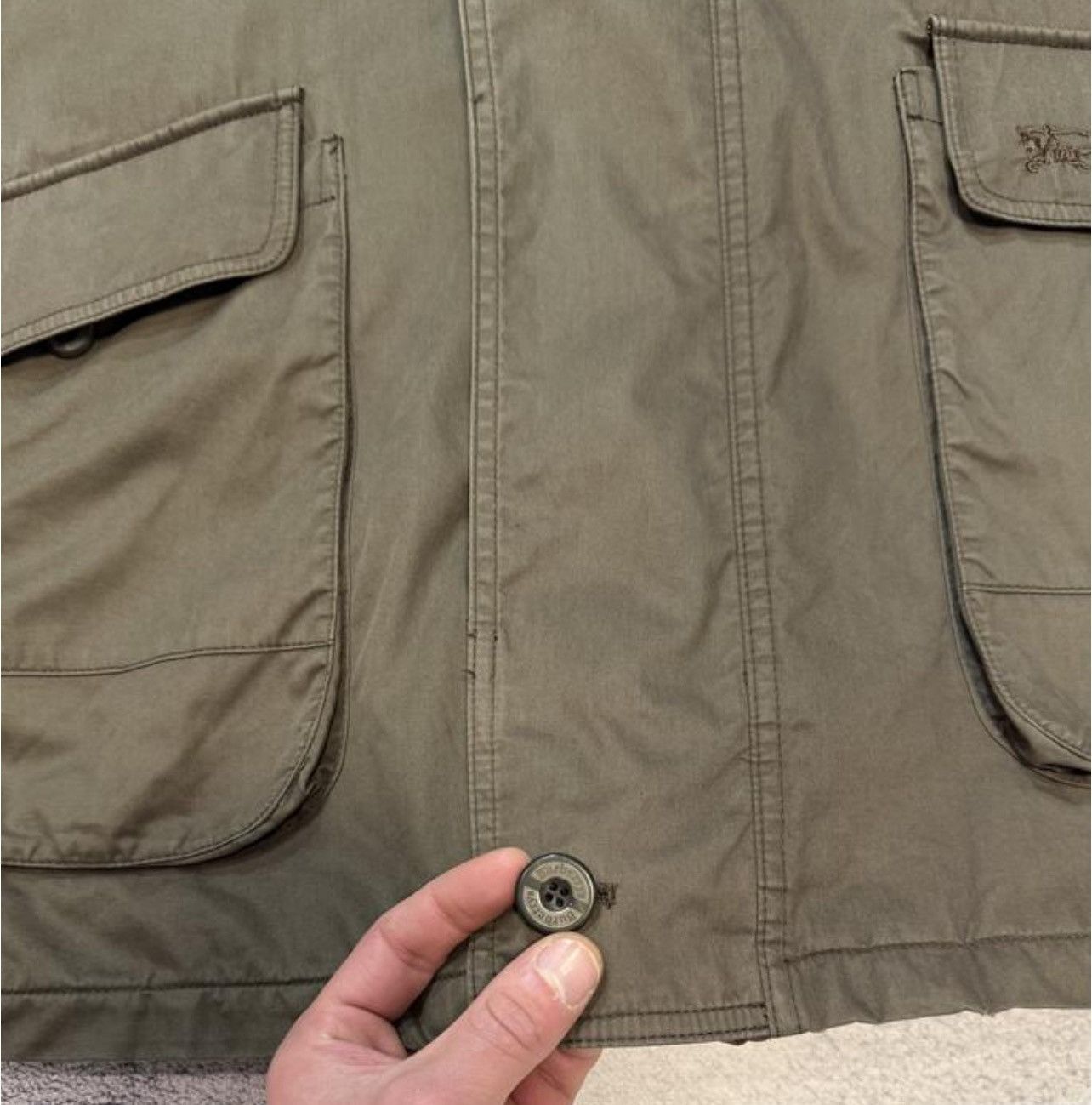 Burberrys men's jacket original vintage rare brown with logo