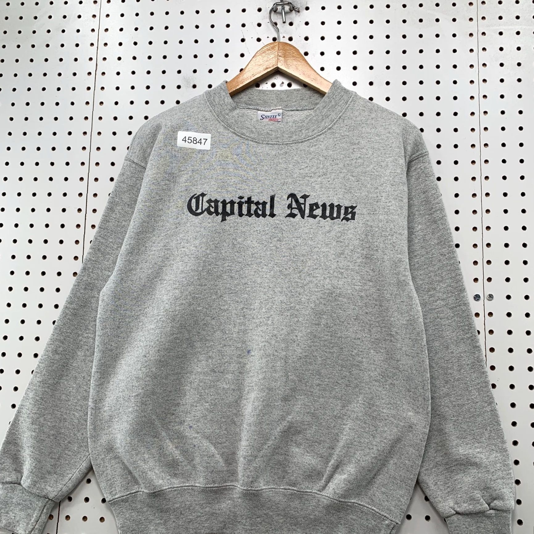 Vintage VINTAGE Capital News Sweatshirt Mens Large Gray Heavyweight USA Shirt Pullover 80s Regular Size L Men Size US L / EU 52-54 / 3 - 2 Thumbnail