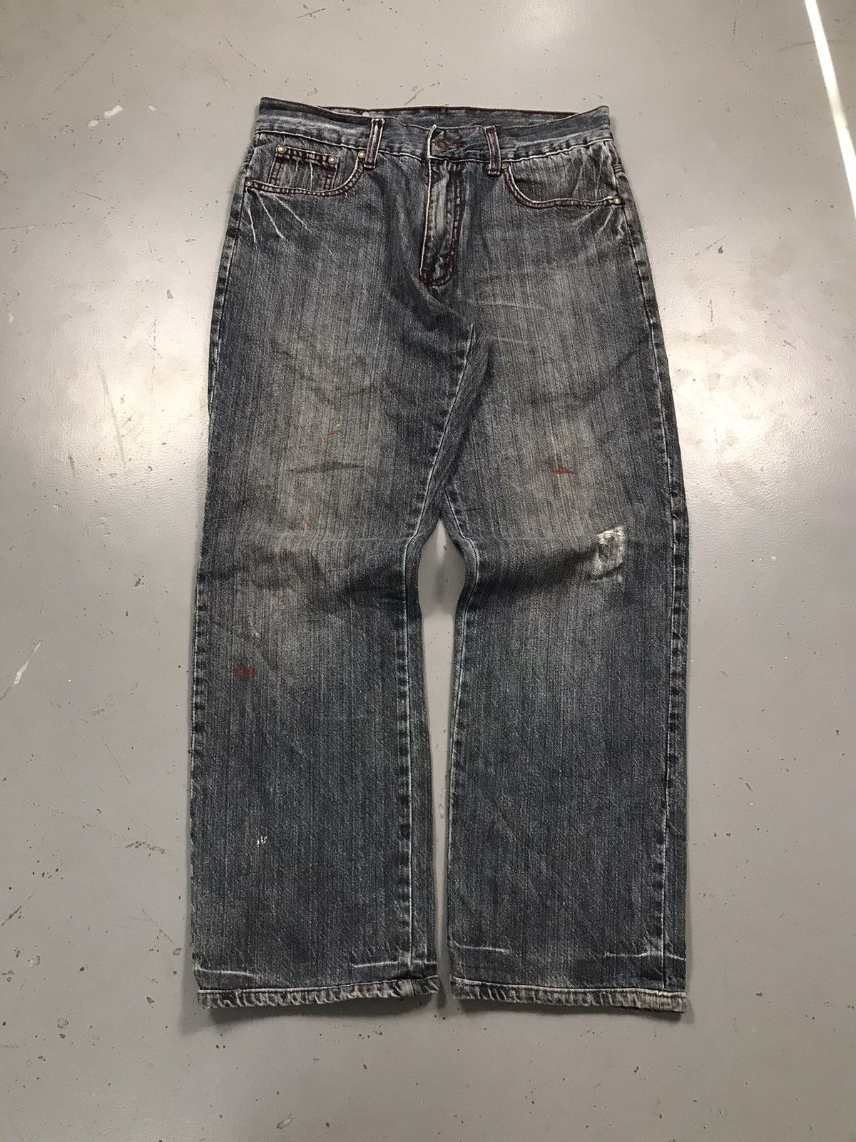 Vintage Rare vintage Y2K crazy snake 🐍 embroidery denim pant Size US 32 / EU 48 - 2 Thumbnail
