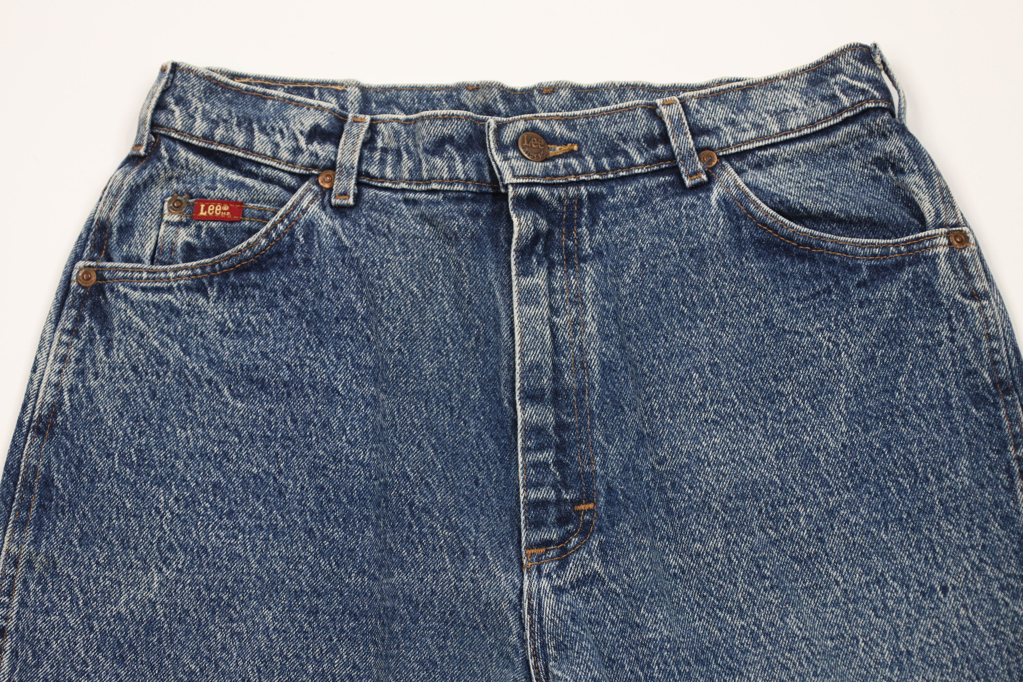 Lee Vintage 90s Lee Acid Wash Relaxed Tapered Leg Jeans USA Size 36" / US 14 / IT 50 - 2 Thumbnail
