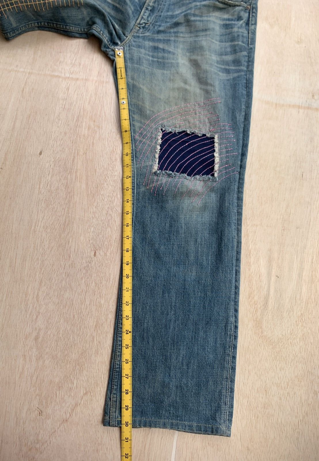 Japanese Brand × Levi's Vintage Levis Patchwork kapital Style Denim Jeans Size US 36 / EU 52 - 11 Thumbnail