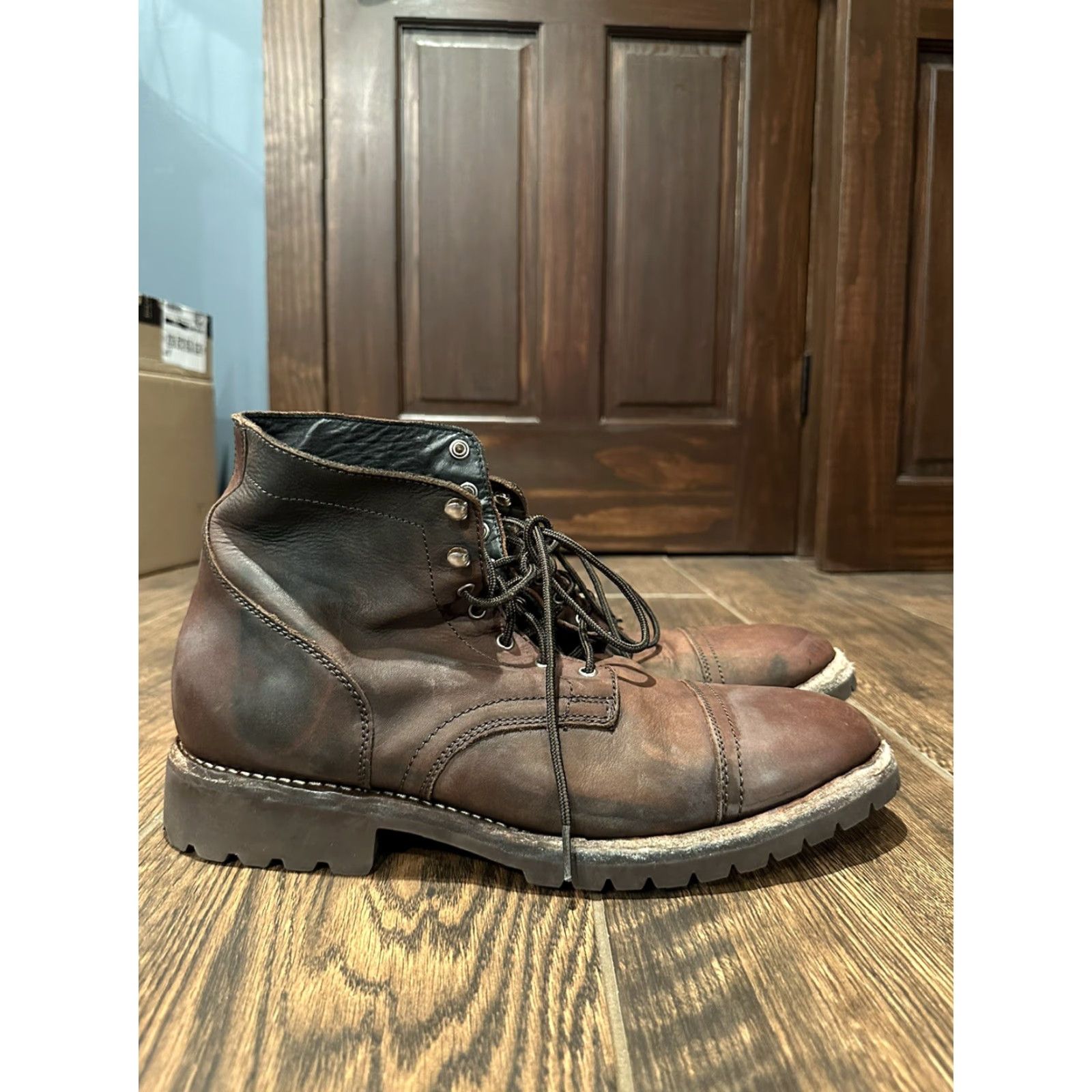 Thursday Boot Company VINTAGE? Thursday Boots Mens Boot 13 Leather Brown Lace Up Leather Upper US 13 Solid Shoes? Size US 13 / EU 46 - 3 Thumbnail