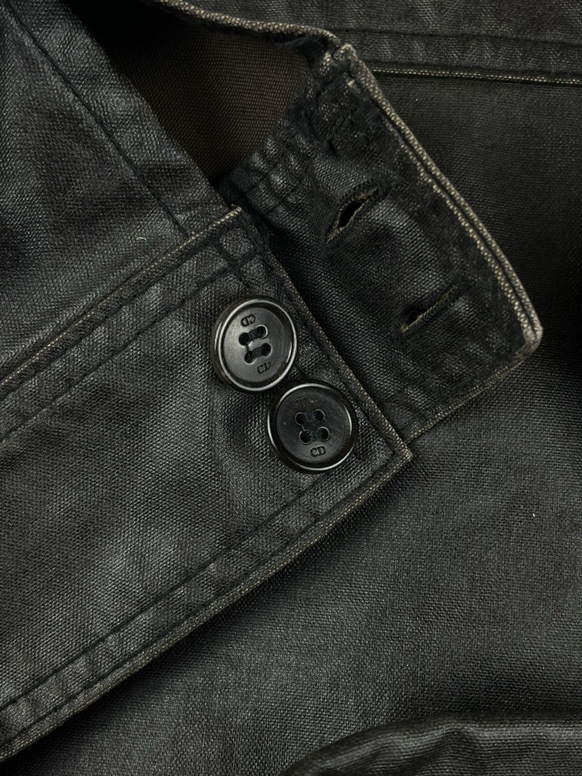 Dior AW03 Dior Homme Hedi Slimane Luster Waxed Coated Jacket Size US M / EU 48-50 / 2 - 10 Thumbnail